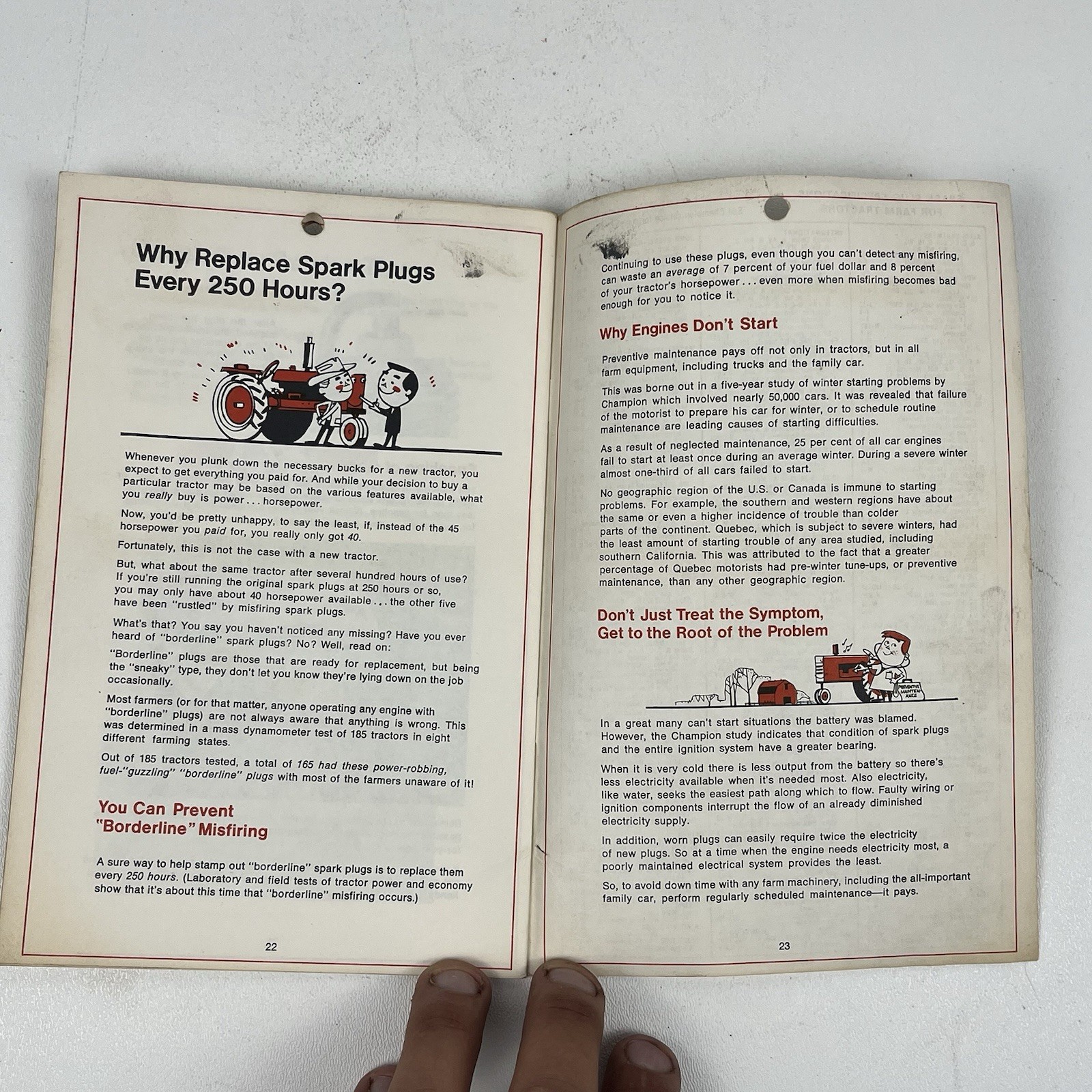 Vintage Champion Spark Plugs Tractor Tips Pocket Guide Booklet