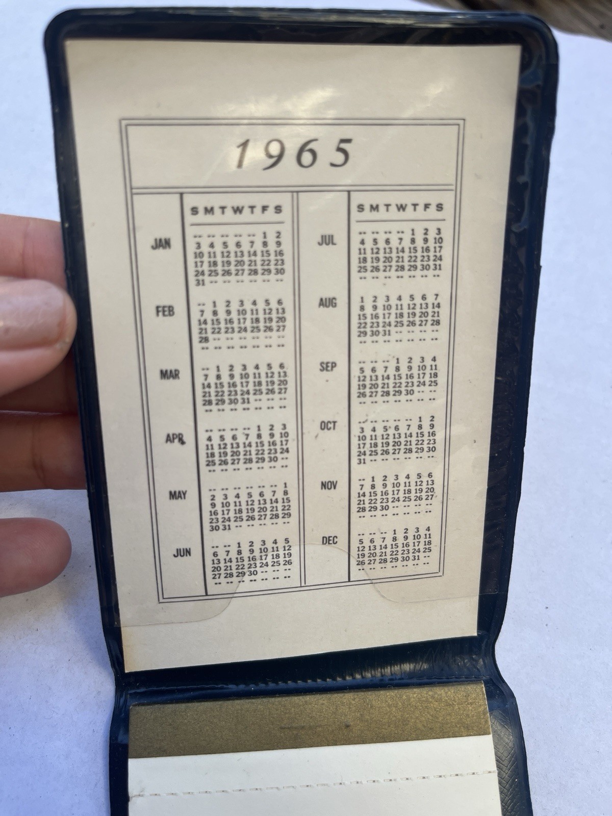 VELSICOL 1962 1965 Calendar Pocket Note Book Memo Pad Advertising Talc Co Inc NY