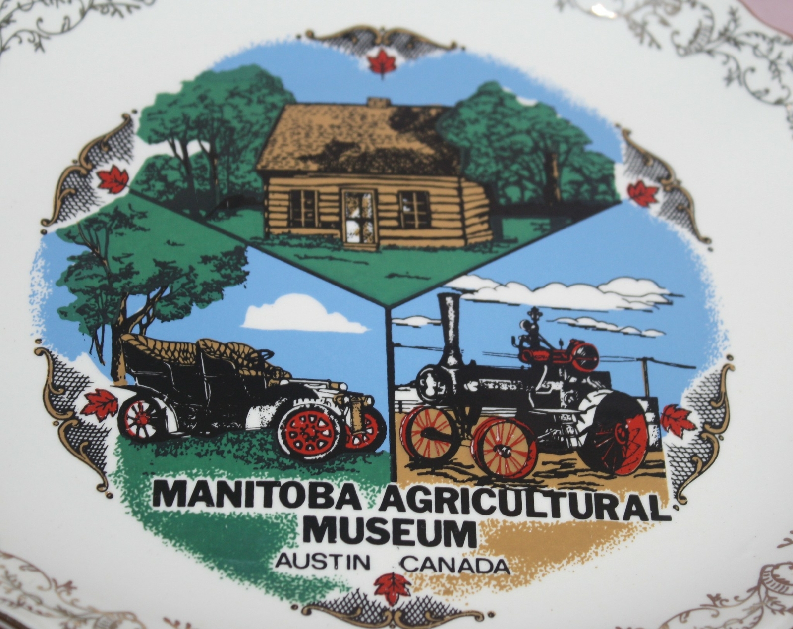 VTG. MANITOBA AGRICULTURAL MUSEUM AUSTIN SOUVENIR SERVING PLATTER 9 3/4&Prime;x 7 3/8&Prime;