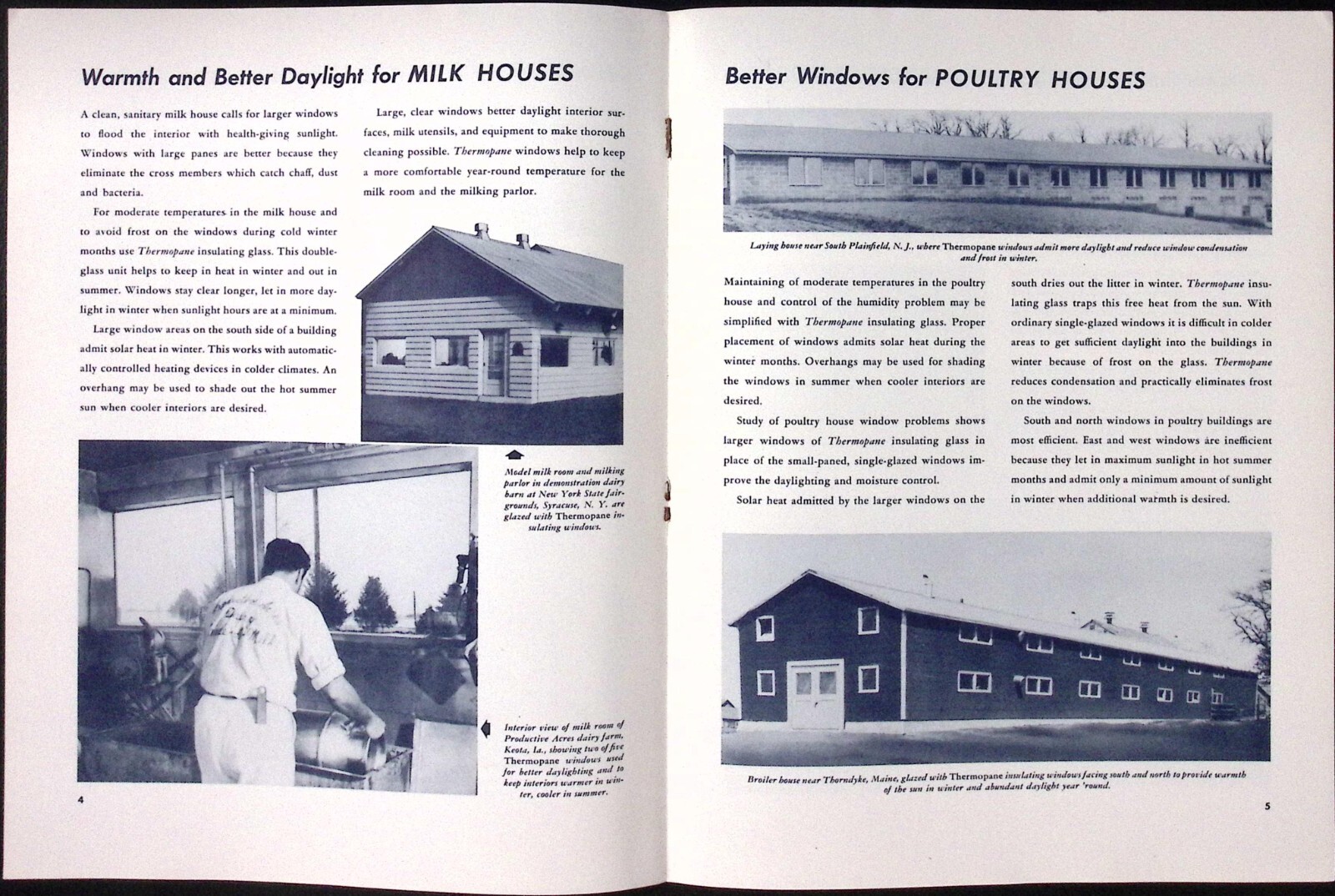 1950 Libbey Ownes Ford Glass Co Daylighting with Thermopane Glass Brochure