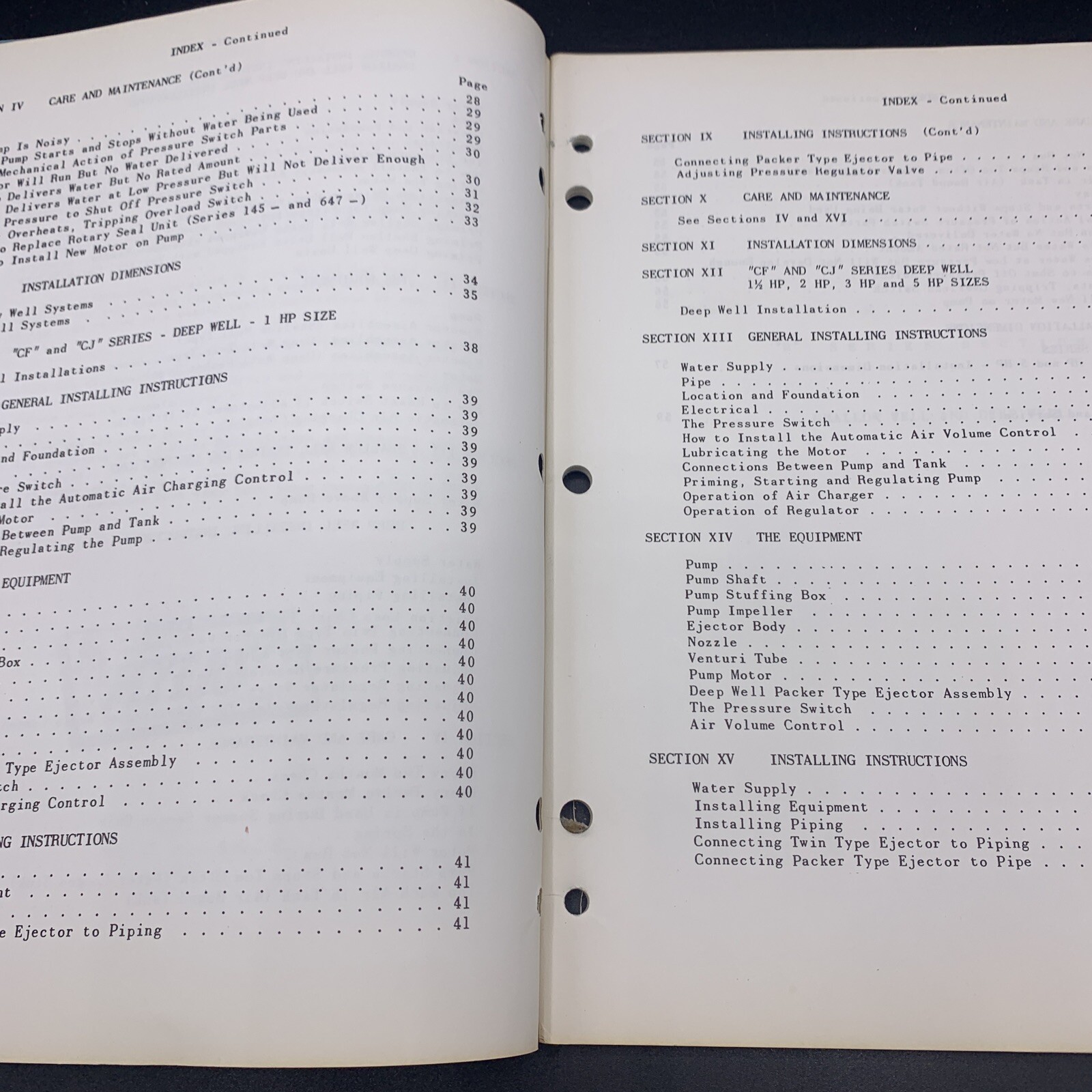 Original 1948 F.E. Myers Installation & Service Pumps Manual EJM-48