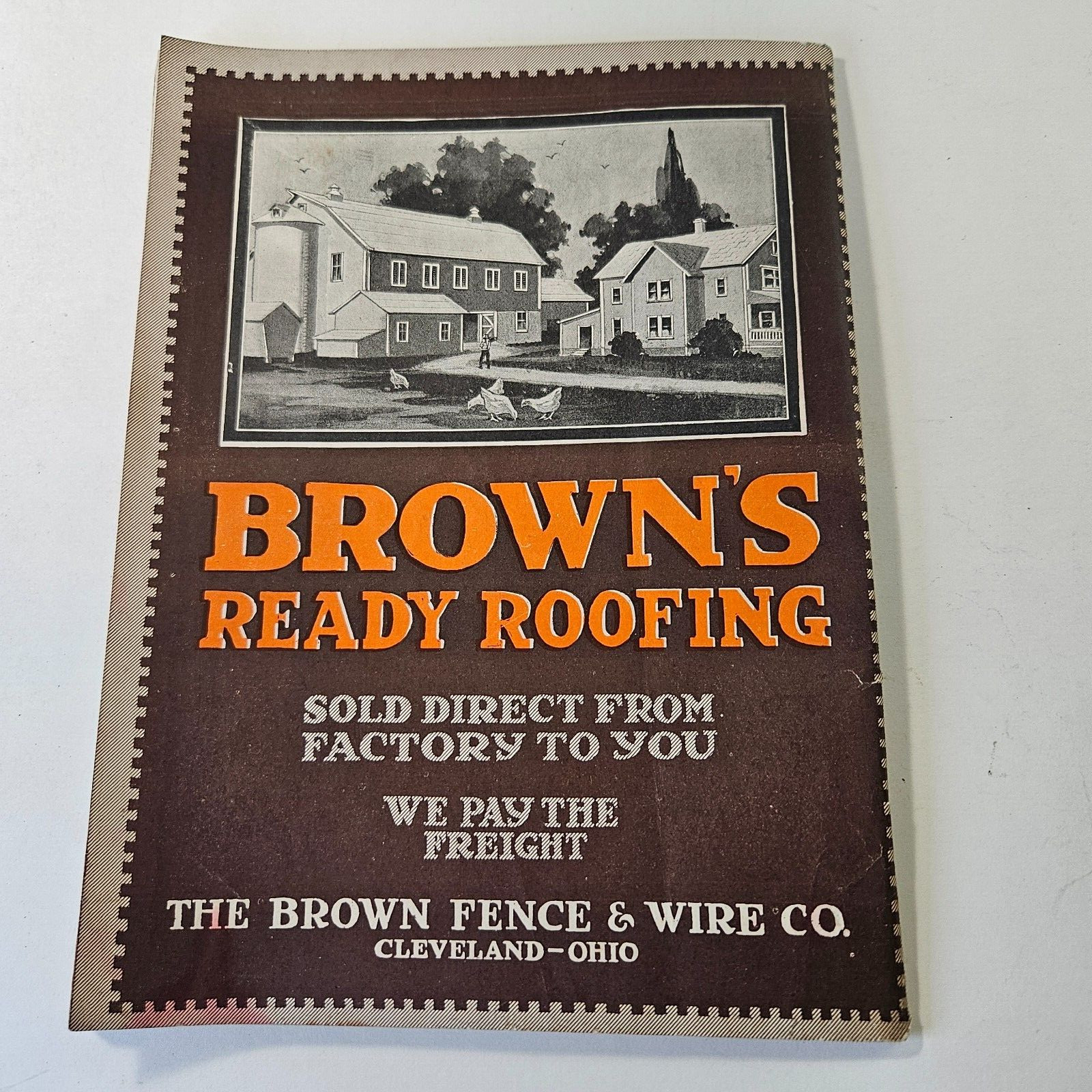 1919 Sales Catalog Brown Fence Gate Barbes Wire 96 Pages