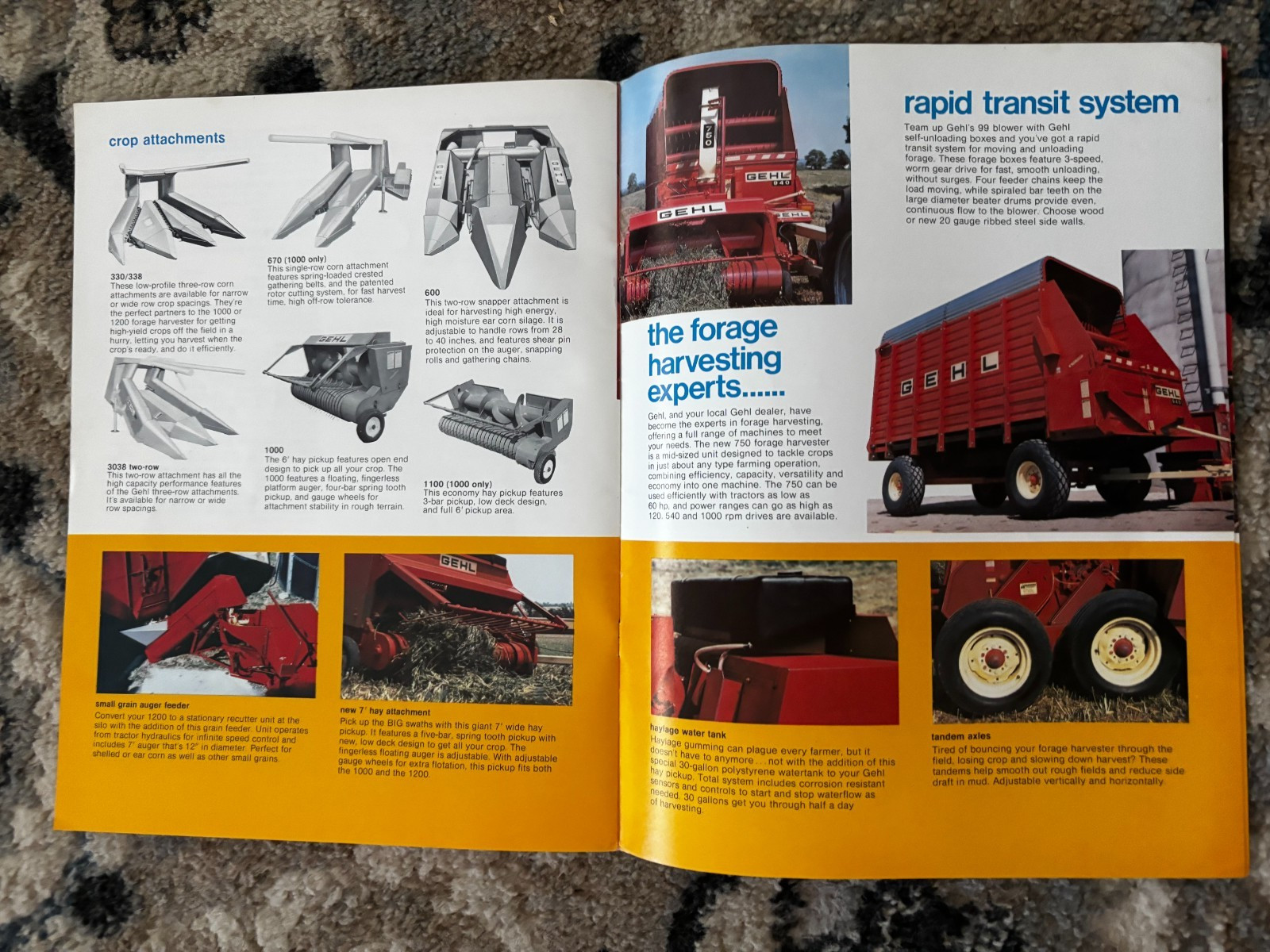 Gehl 1000 1200 Forage Harvester For 1979 Brochure DCPA26