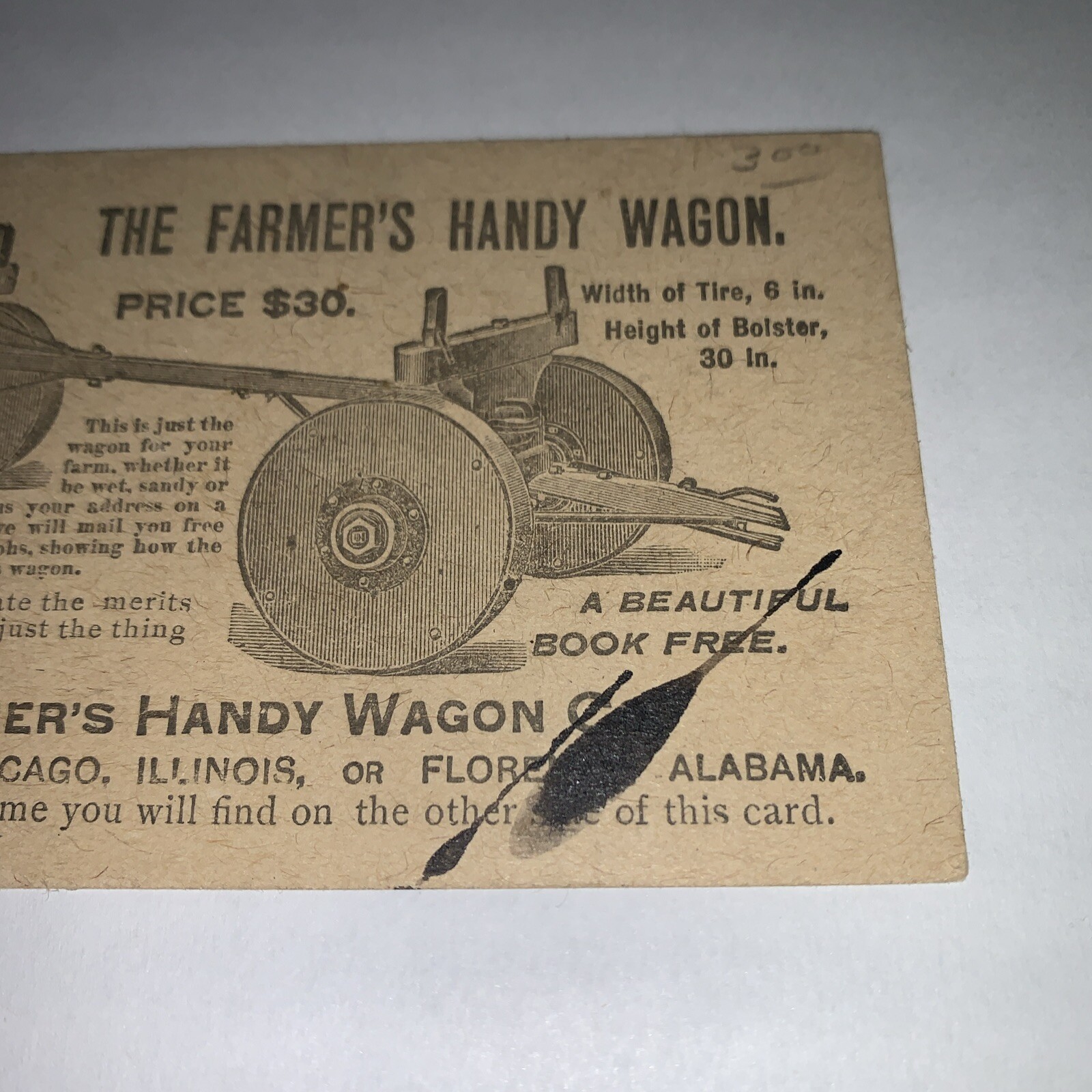 Vintage Advertising Card Farmer’s Handy Wagon Farming Equipment Scio Ohio