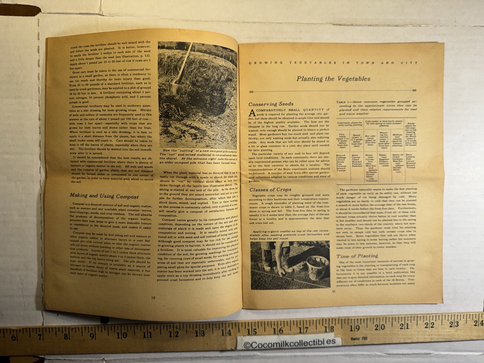 Vintage 1951 United States Department of Agriculture Growing Vegetables Brochure