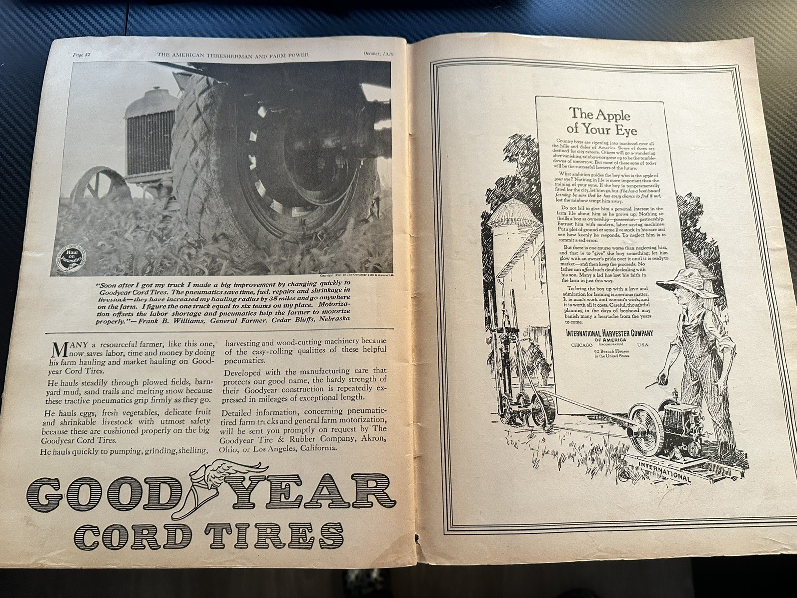 The American Thresherman & Farm Power MAGAZINE October 1920 MADISON, WIS. Vol 23