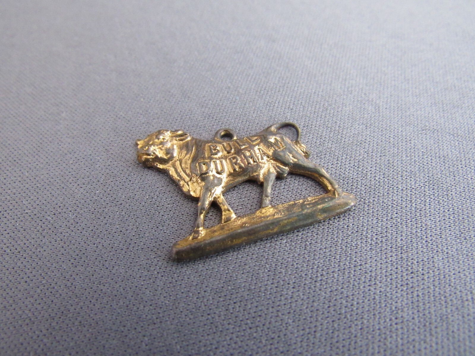 VINTAGE WARRANTED 14K GOLD PLATE BULL DURHAM STEER BULL COW TAG FOB