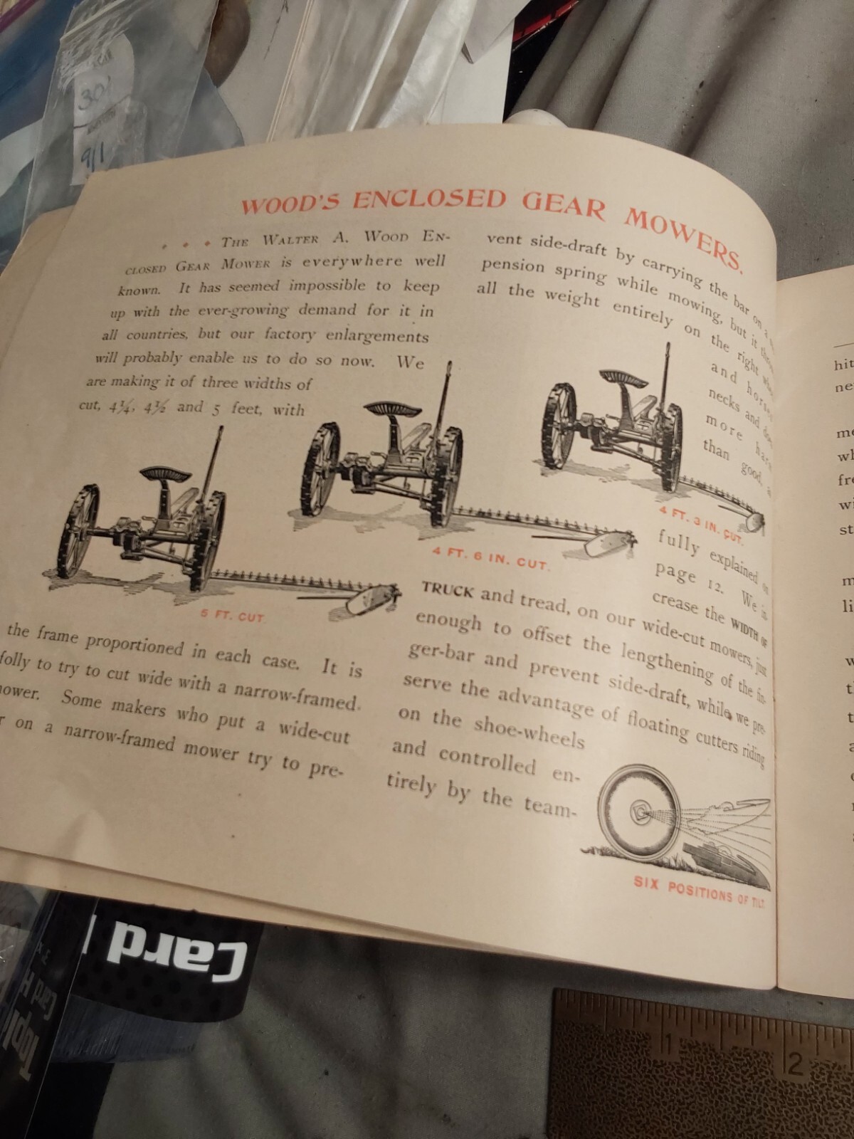 1893 WALTER A. WOOD MOWING & REAPING MACHINE,HOOSICK FALLS, NY, BROCHURE CATALOG