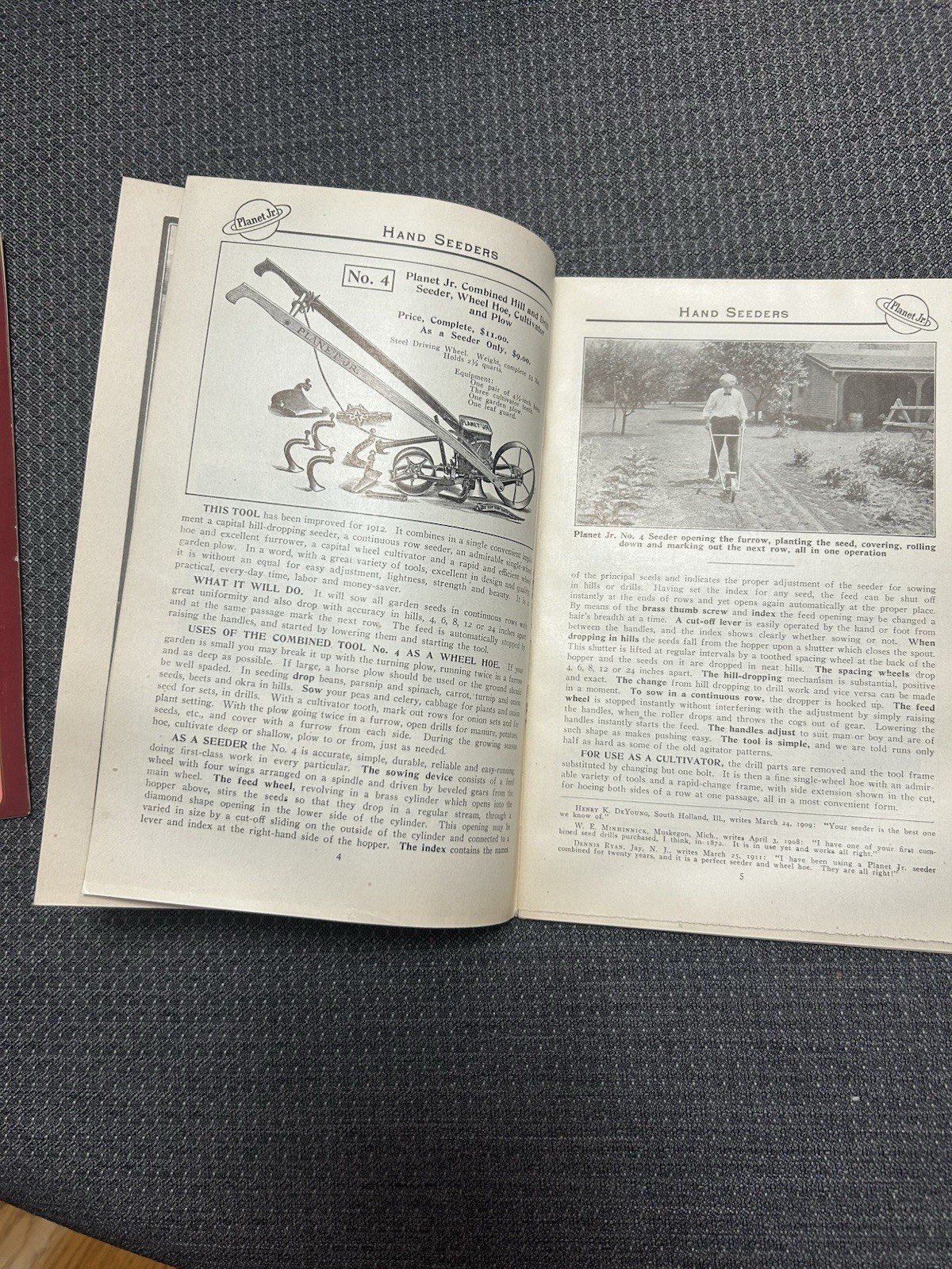 1912 Planet Jr Catalog- Original Old Stock From Turn Of Century Hardware Store