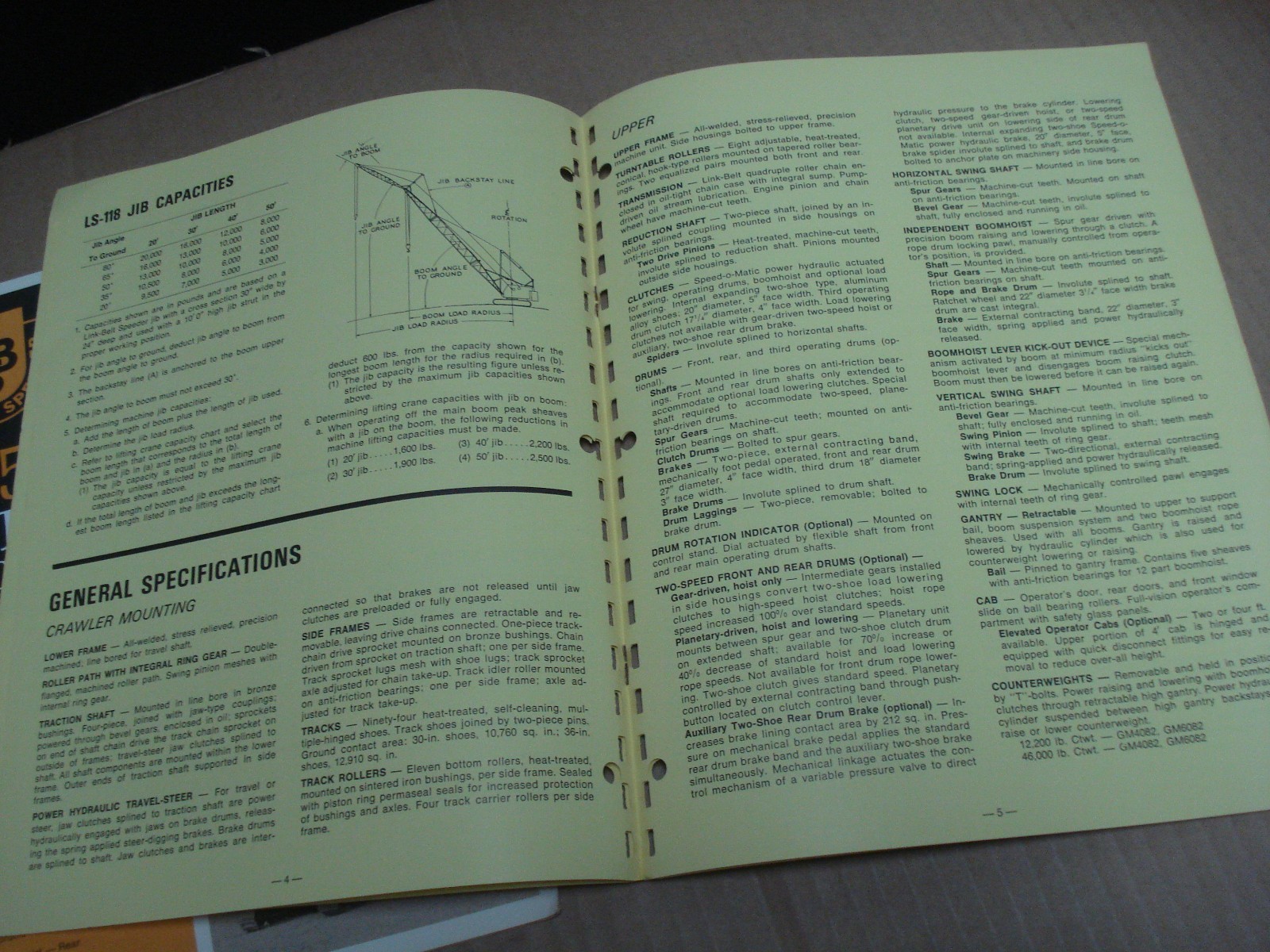 1968 Link-Belt Speeder LS-518 140 Ton Lift Crane Brochure