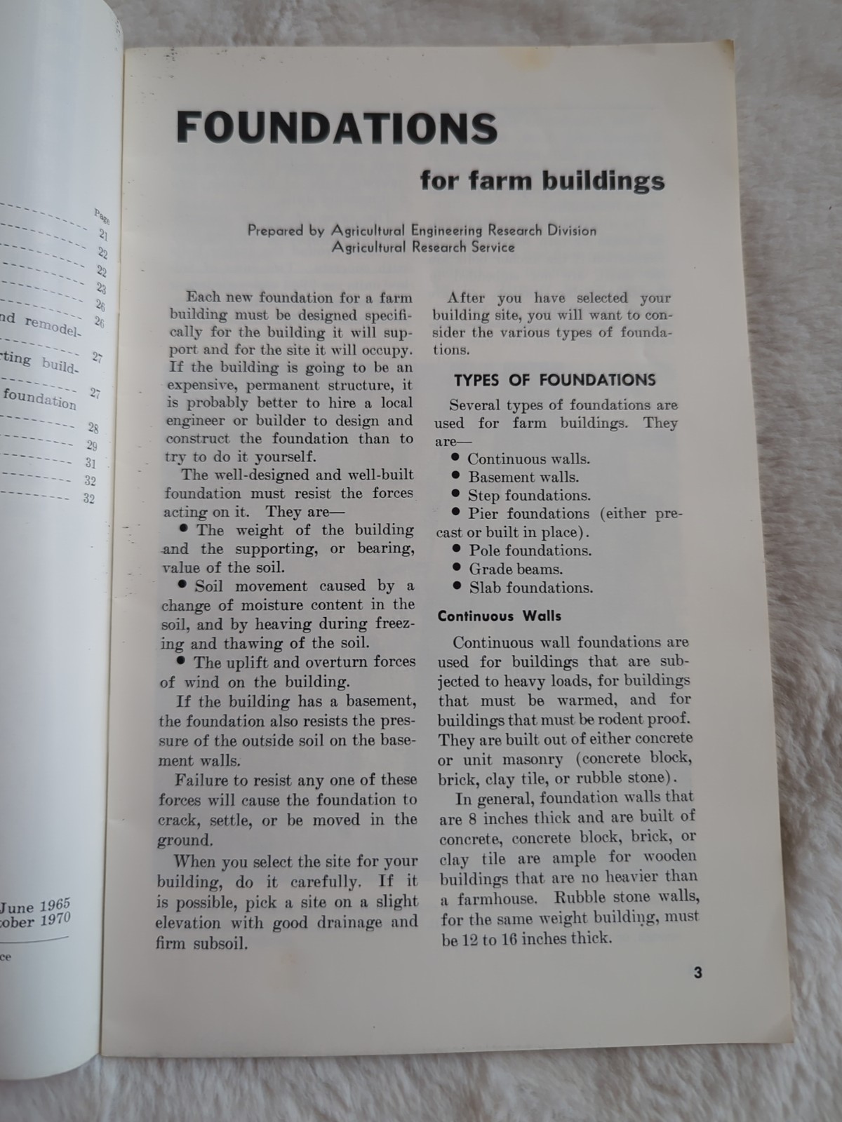Foundations For Farm Buildings – Farmers&rsquo; Bulletin No. 1869 US Department Of Ag