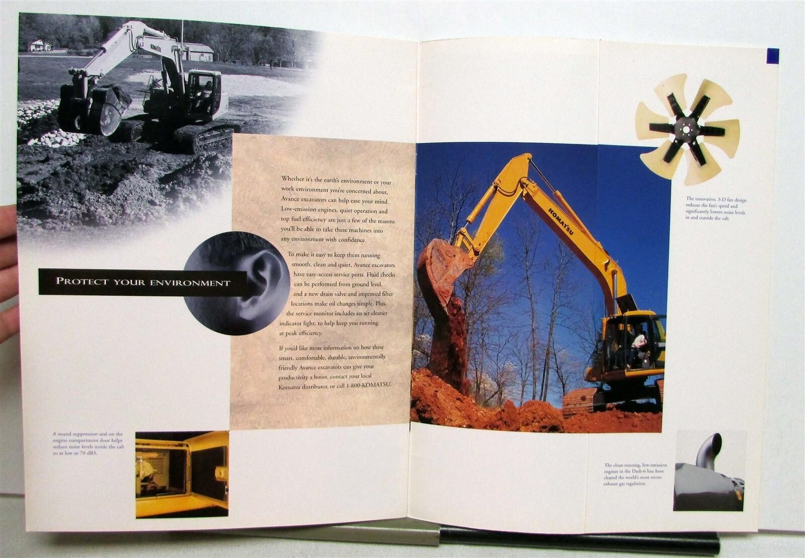 1997 Komatsu Mid-Sized Excavator Specifications Construction Sales Brochure