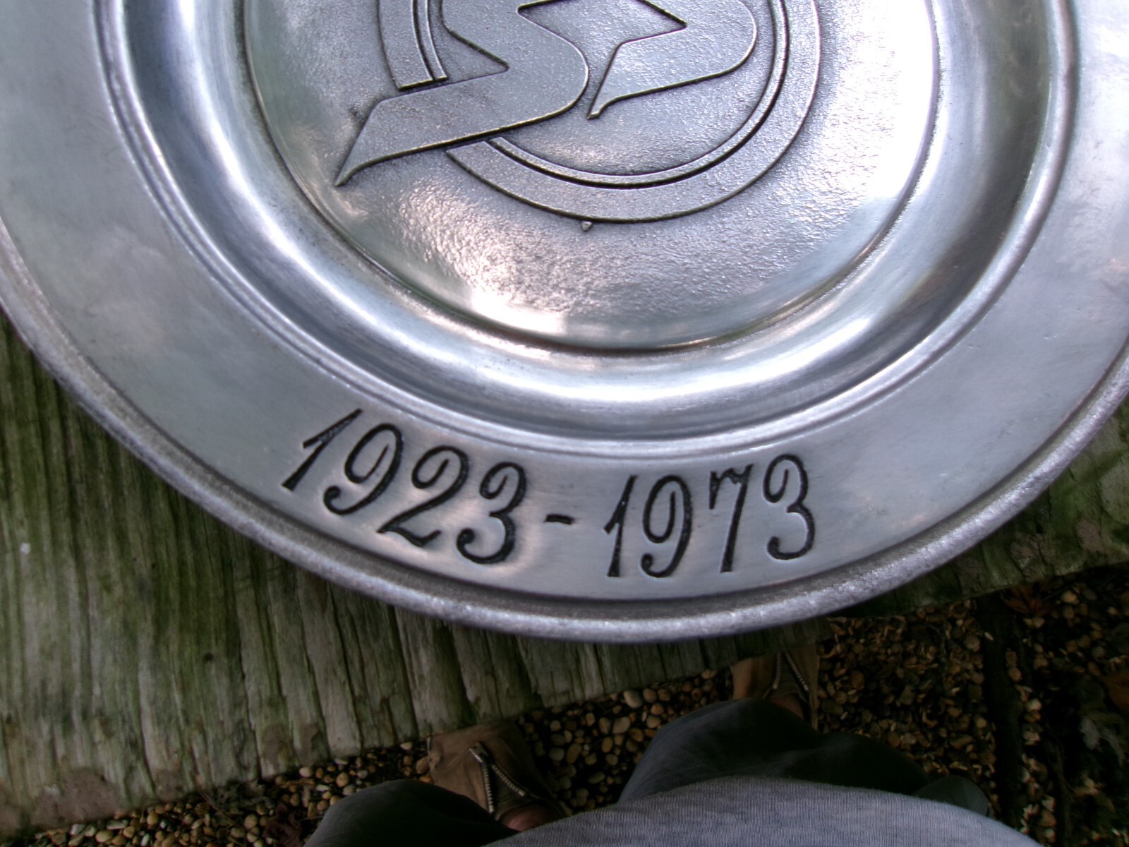 1973 WILTON 11&Prime;wide Pewter SOUTHERN STATES Fiftieth Anniversary Plate