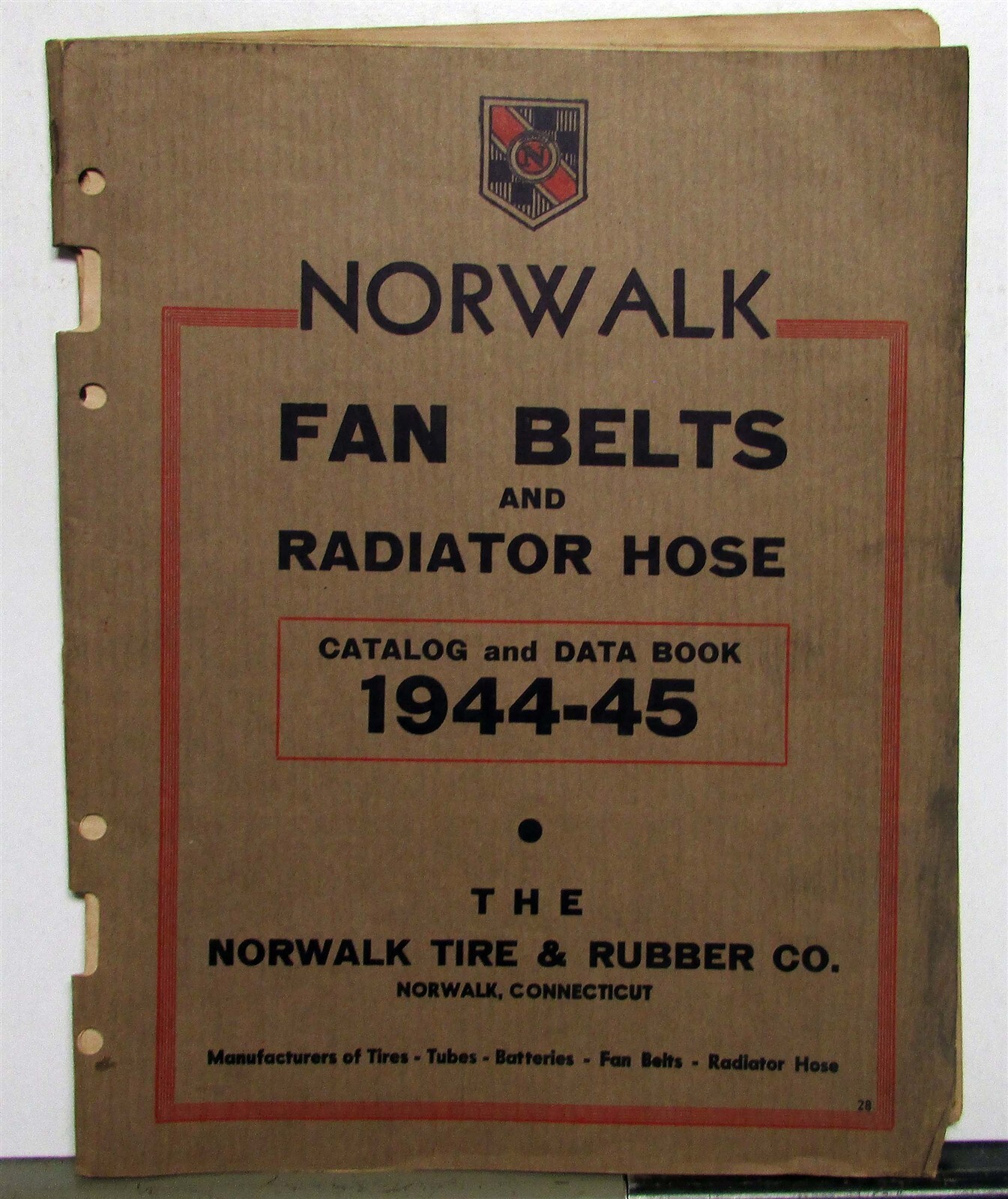 1940s Norwalk Fan Belts Radiator Hose Ordering Codes Pricing Specs Sale Catalog