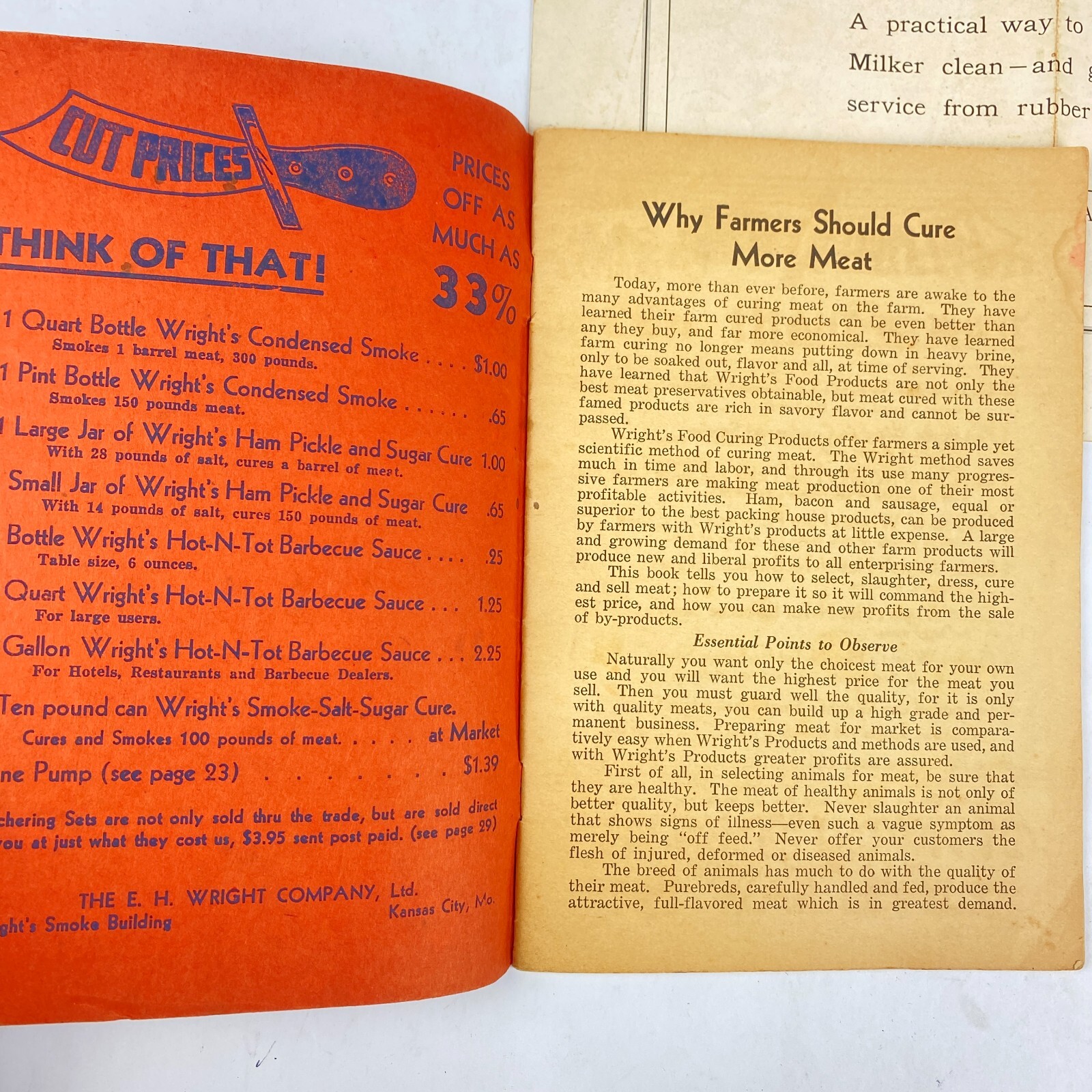 Lot 4 Farming Meat Dairy Milk Freezing Agriculture Related Booklets Vintage