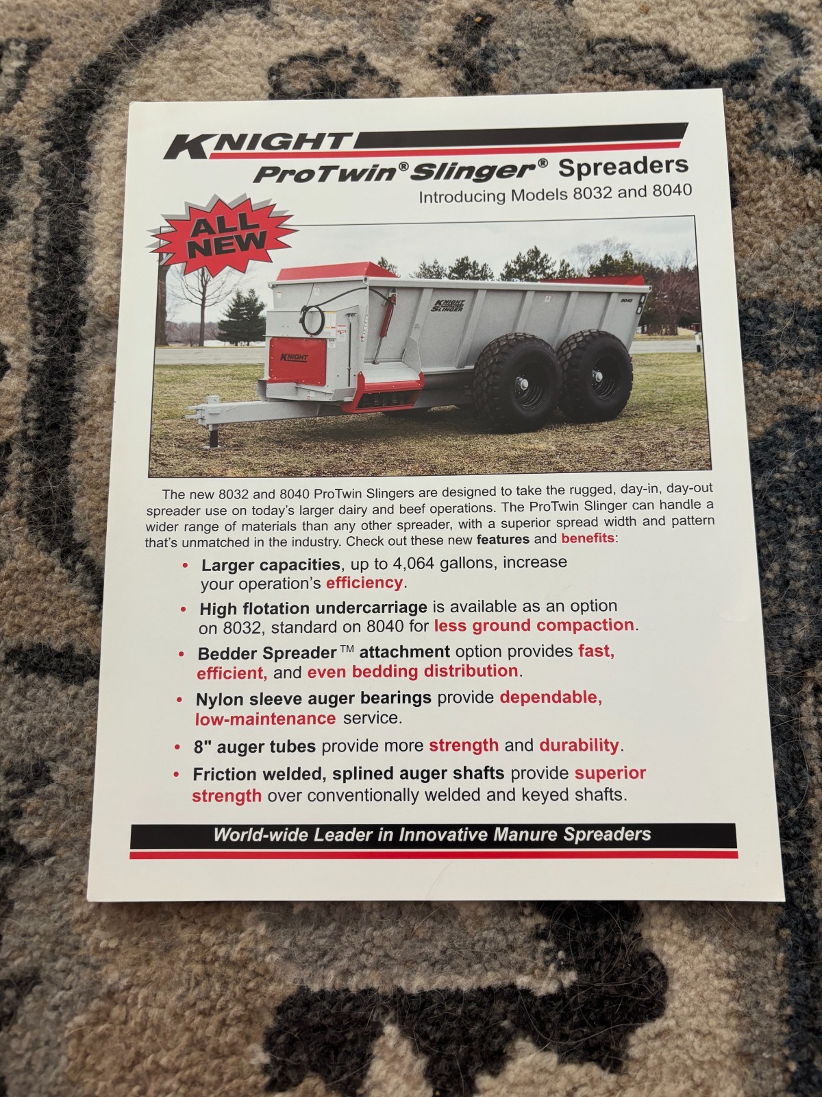 Knight ProTwind Slinger 8032 8040 Manure Spreaders Brochure FCCA25