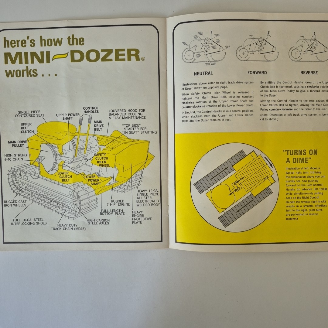 C.F. Struck Corporation Vintage Mini Dozer Multi Page Brochure