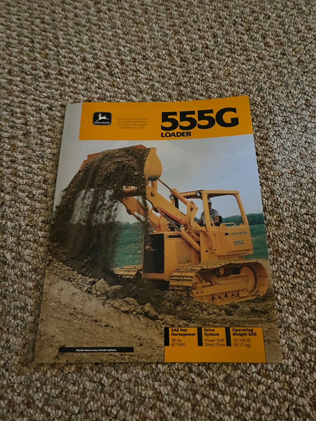 John Deere Earth 555G Crawler Loader For 1992 Brochure DCPA17