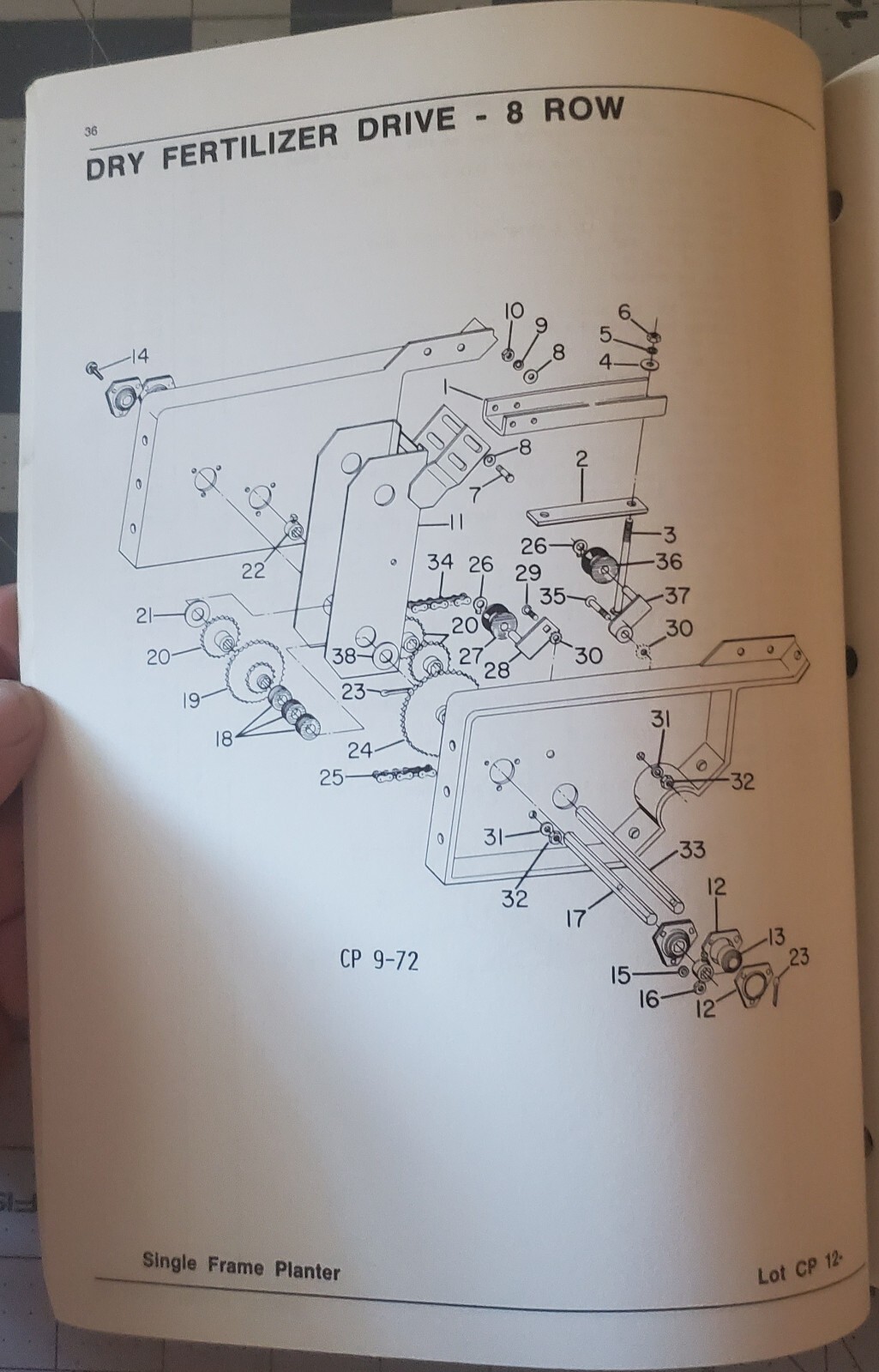 New Idea Parts Catalog for Model 900 Series Single Frame Planter CP 52