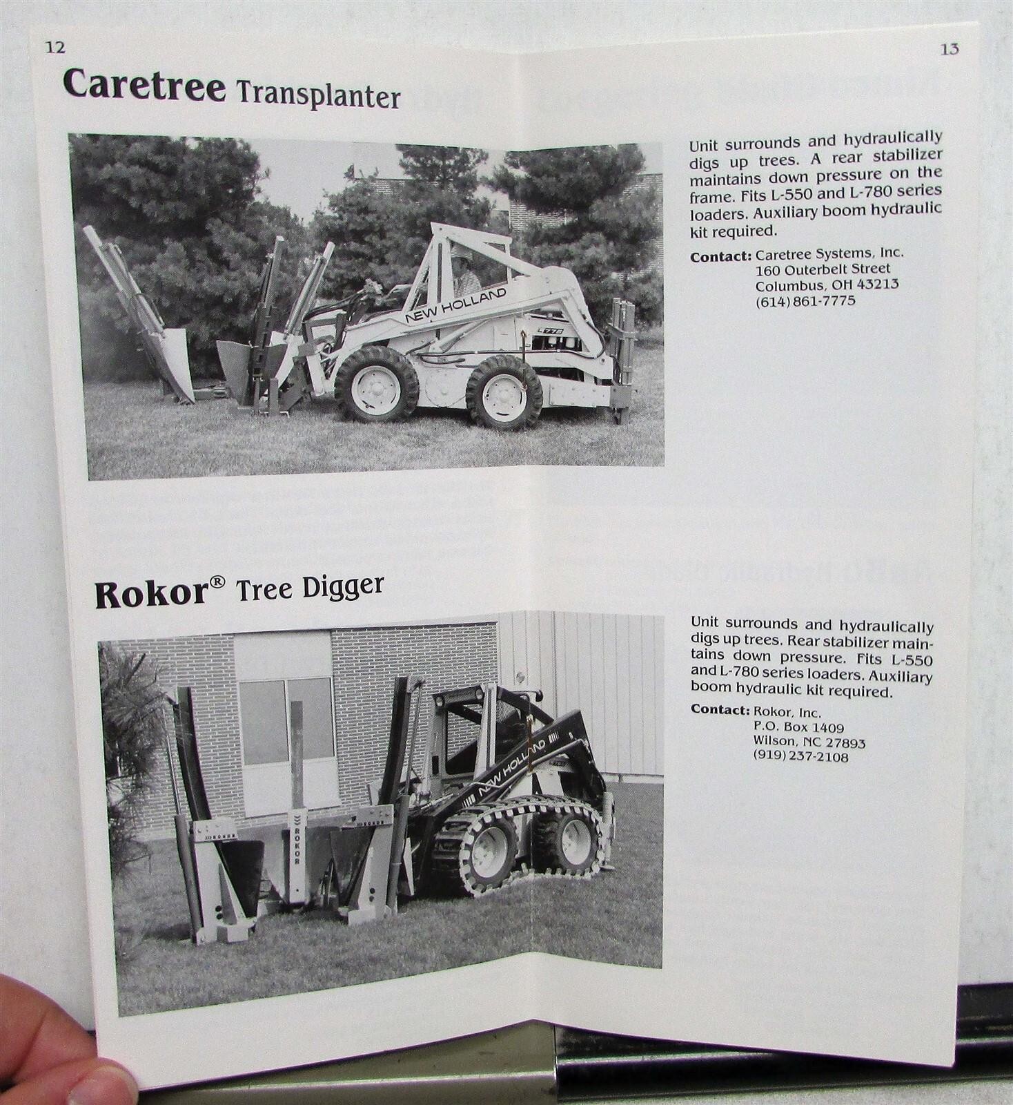 1985 Sperry New Holland Skid Steer Loader Attachment Specs Agricultural Brochure