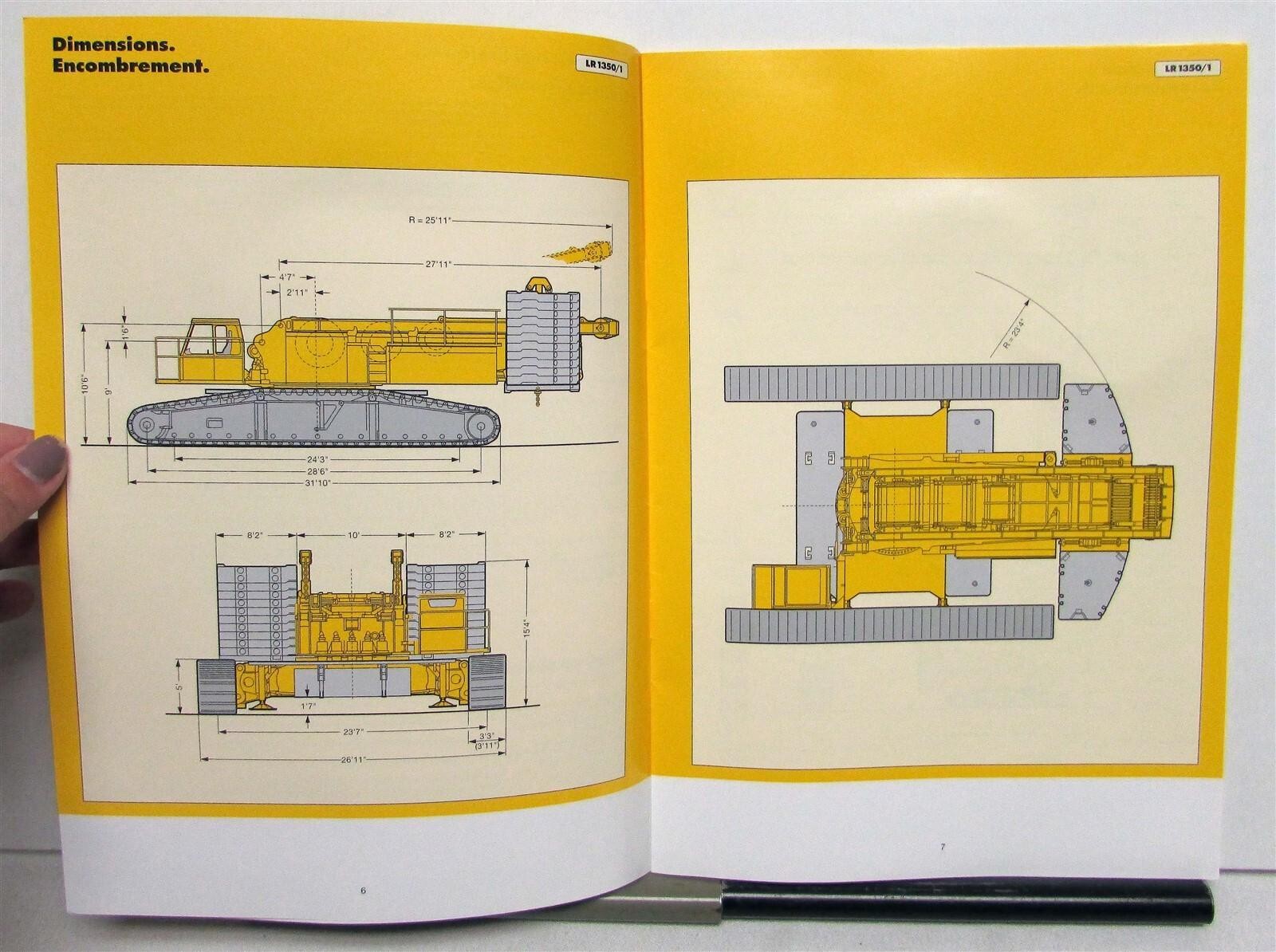 2002 Liebherr LR 1350/1 Crawler Crane Specs ConstructionBrochure ENGLISH&FRENCH