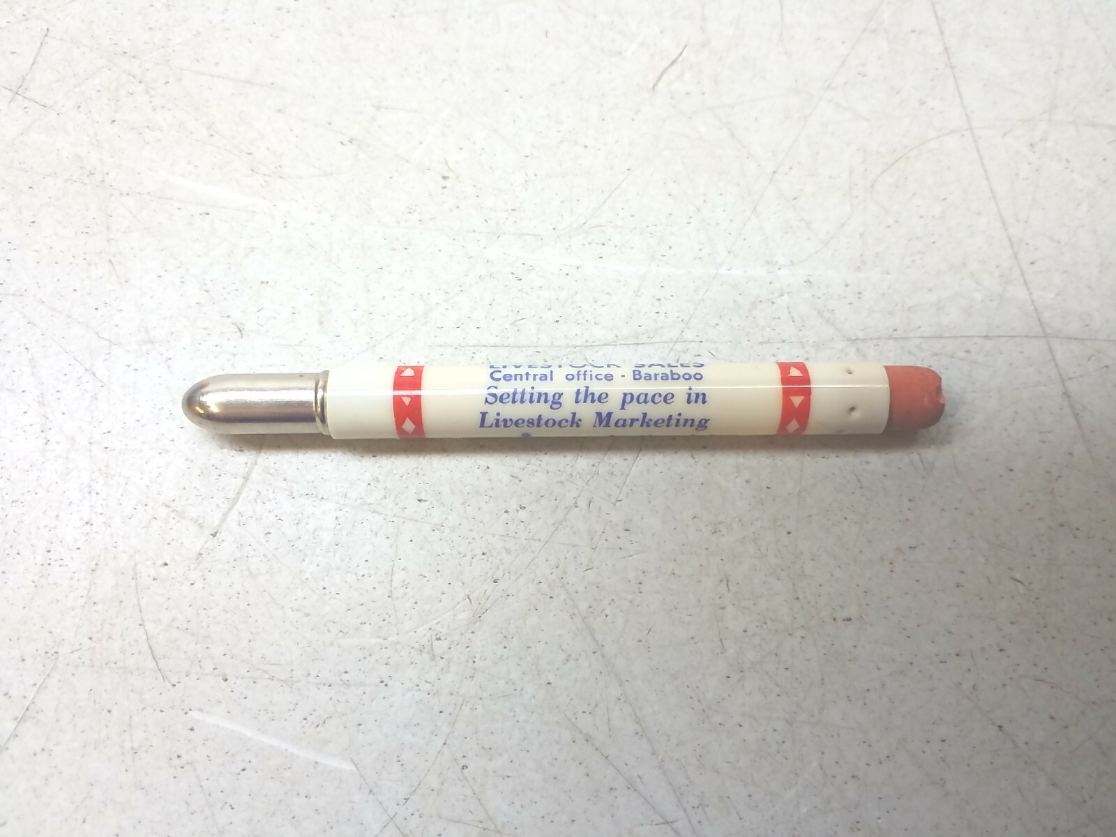 Equity Cooperative Livestock Sales Baraboo Wisconsin Vtg Ag Ad Bullet Pencil