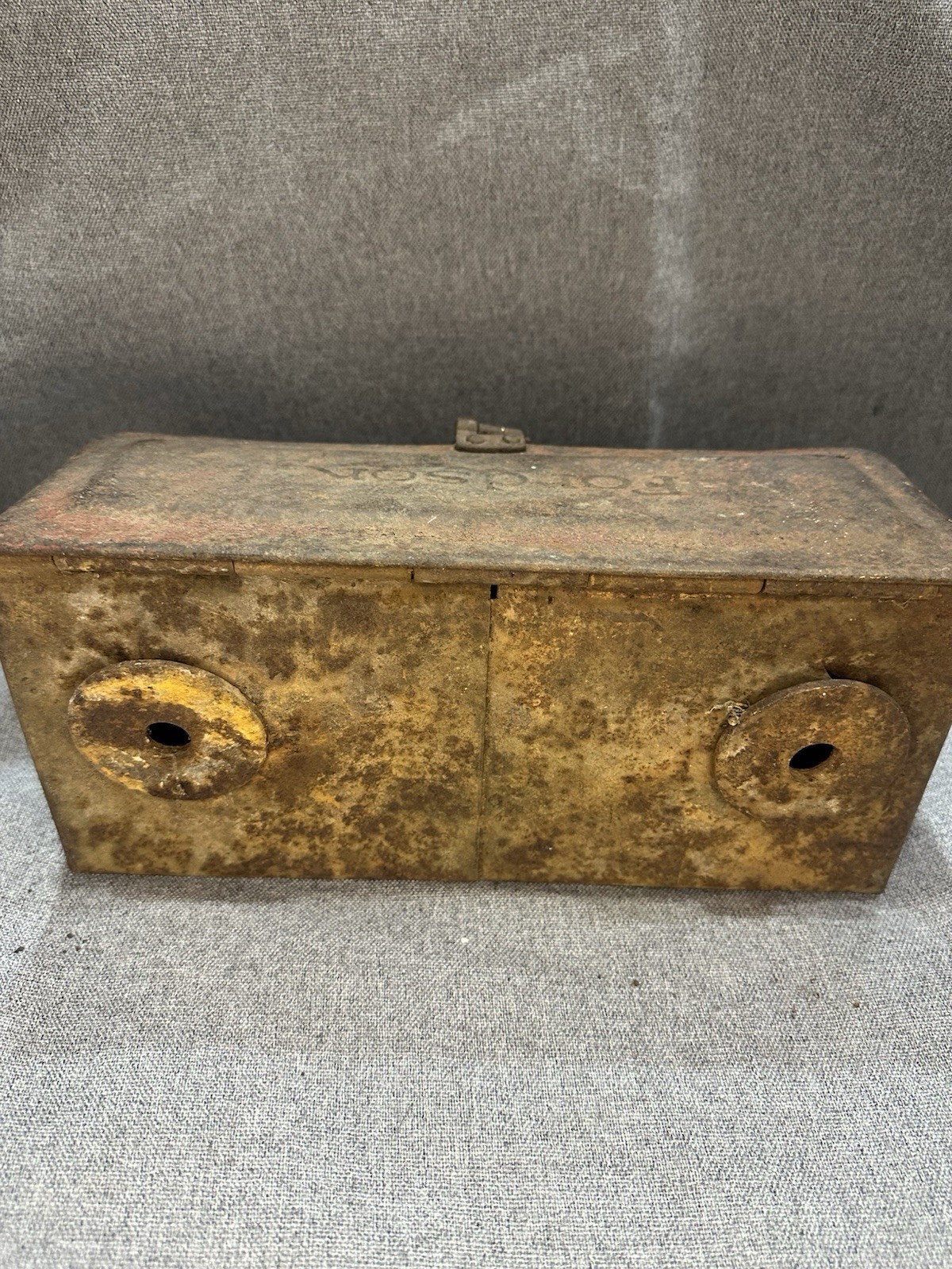 Vintage Fordson Tractor Tool Utility Box Embossed Lid Locking Clasp