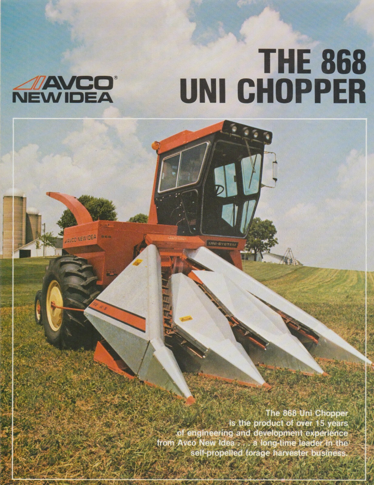 AVCO New Idea 868 Uni Chopper Showroom Sales Brochure