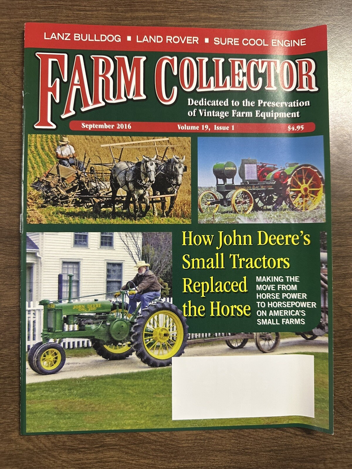 Farm Collector Magazine Lot 2016 Jun–Oct Antique Tractors Farming Issues Set