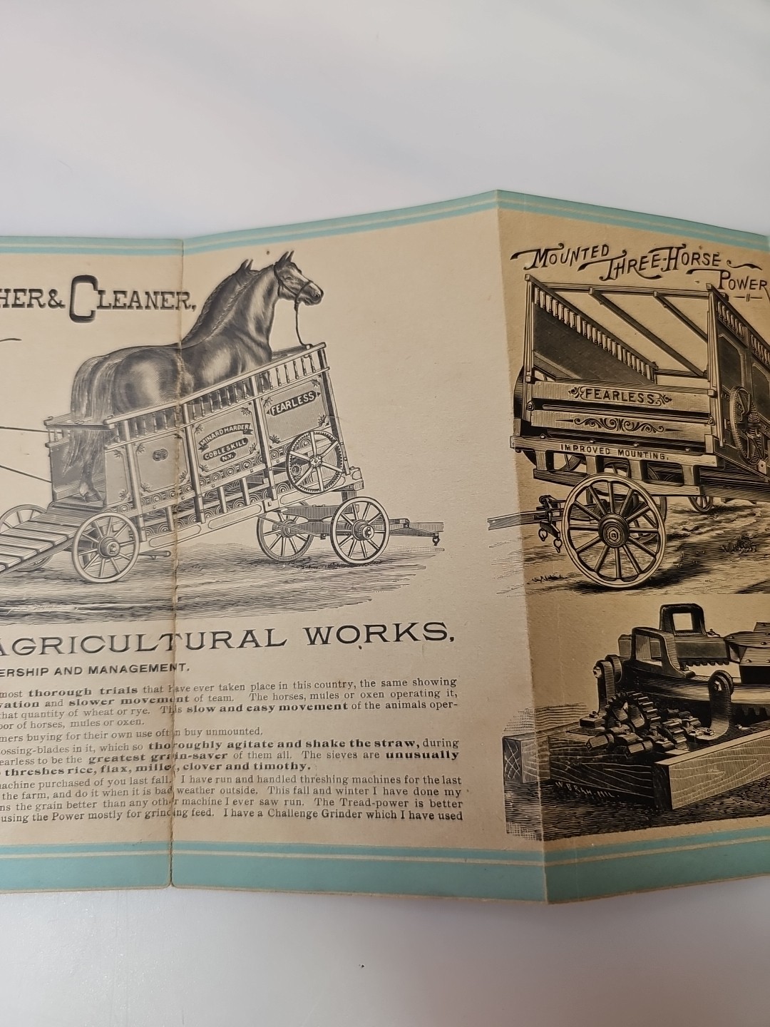 Empire Agricultural Minard Harder New York THRESHERS Literature Trade Folder