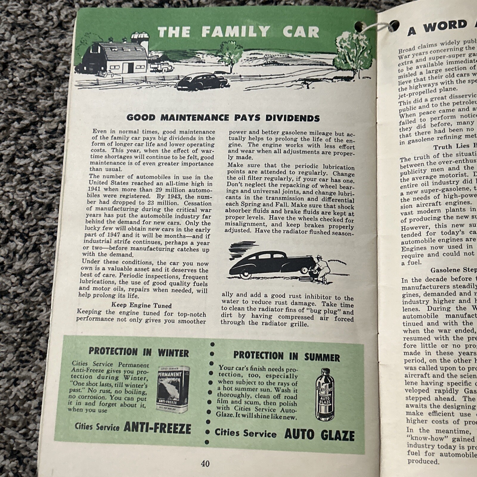 Cities Service Oils Farm Book And Almanac 1947 Booklet Agriculture Machinery