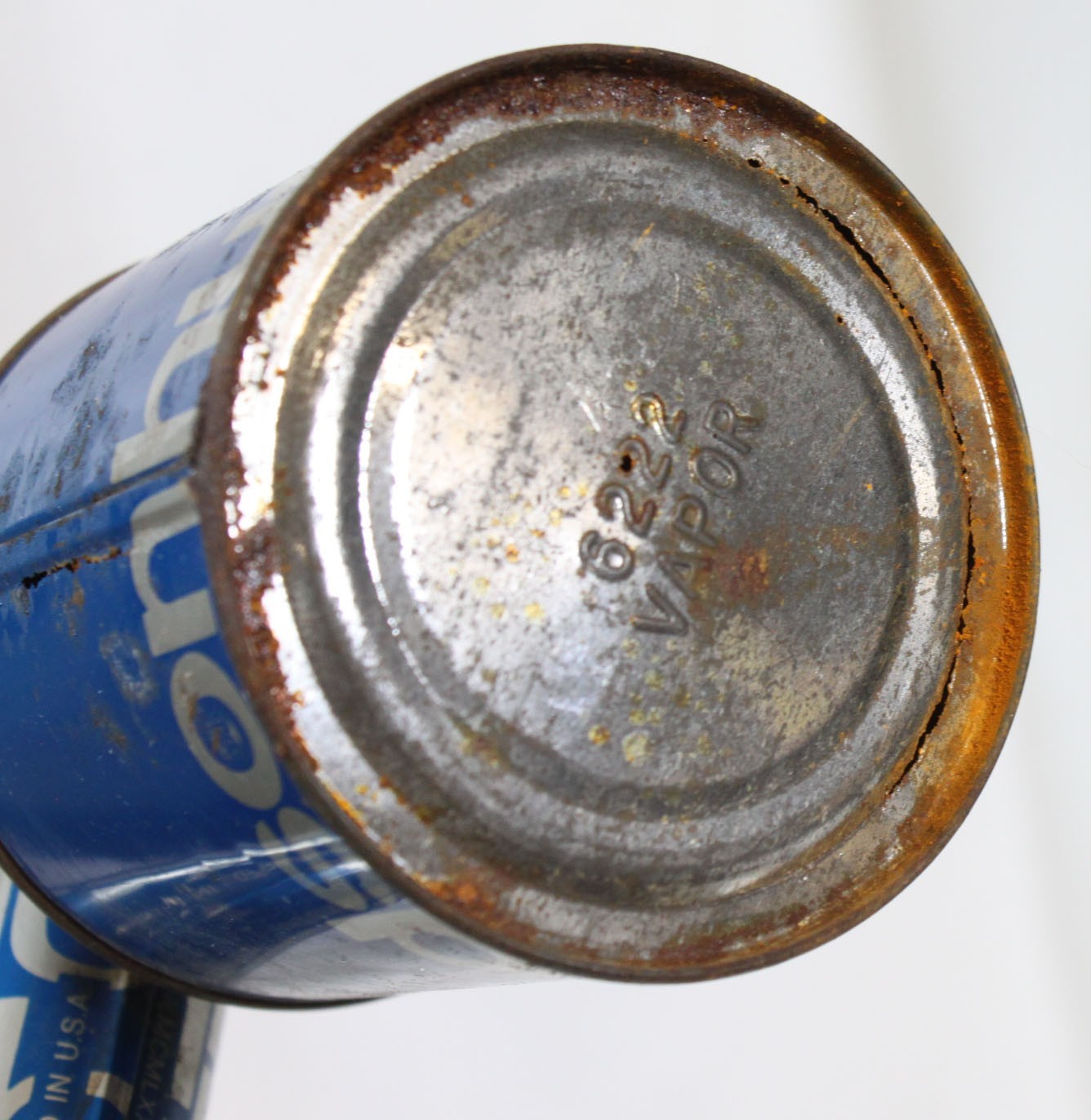 Vtg Hudson Sprayer Duster Metal Hand Pump Canister Blue Silver Retro Farming