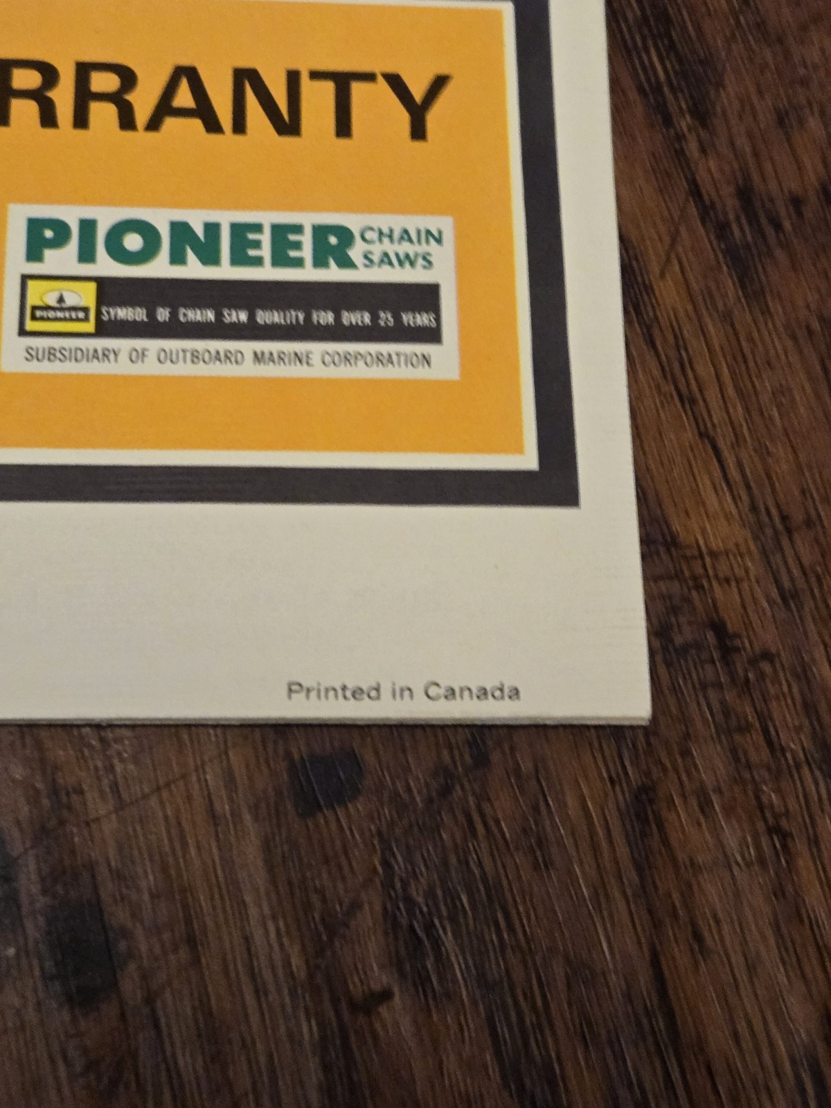 Vintage 1960&rsquo;s OMC Made Pioneer Chainsaw Brochure For 11-20 & 11-50 « Wildcats »