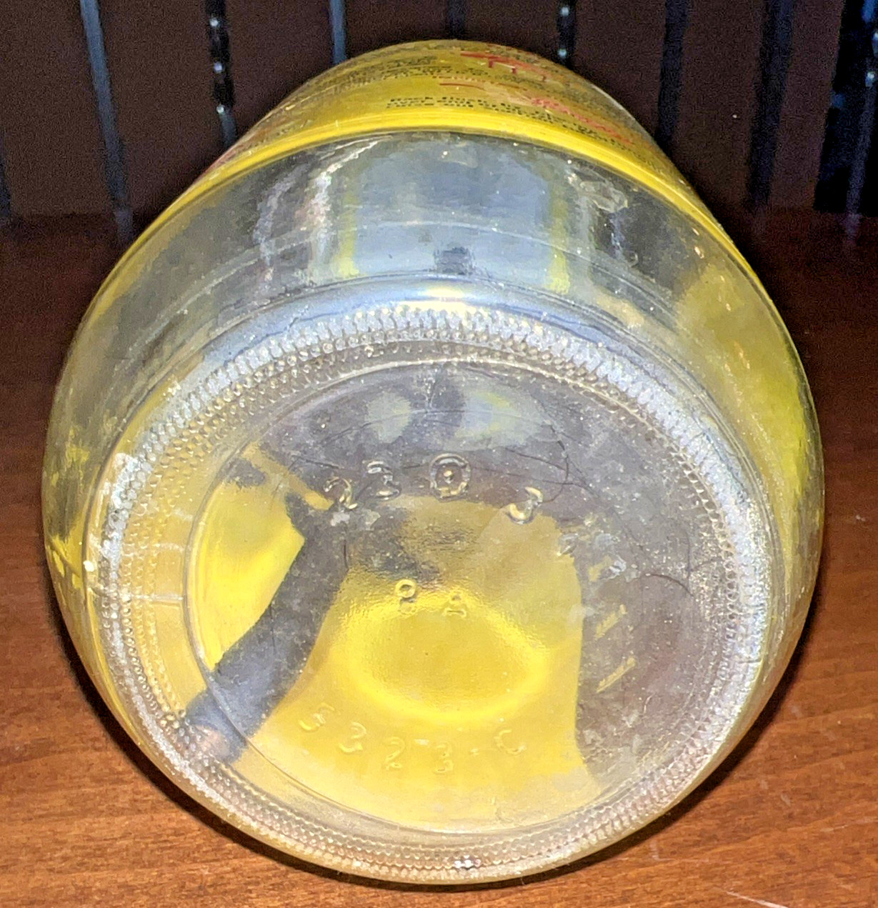 Vintage 1970 Ortho Lawn Sprayer Glass Jar Yellow Metal Lid 8&Prime; With Instructions