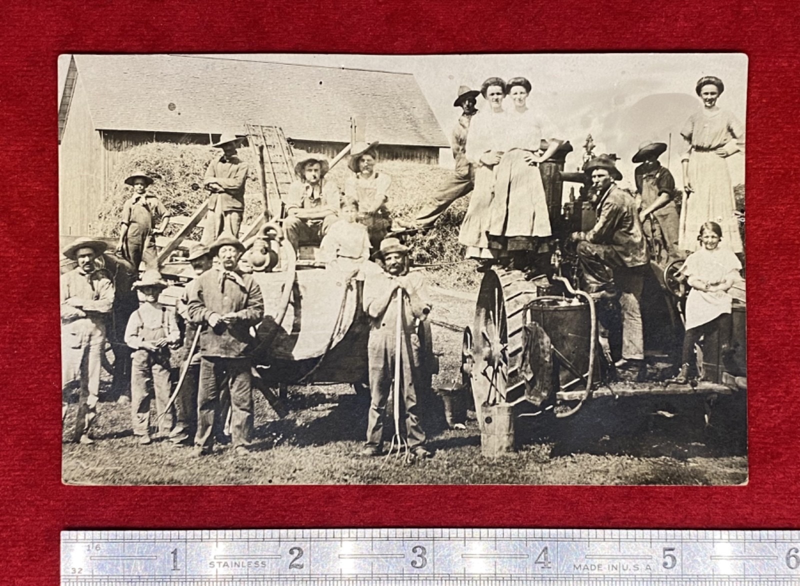 1900c **FARM HANDS & AGRICULTURAL EQUIPMENT** UNUSED REAL-PHOTO POSTCARD (RPPC)!