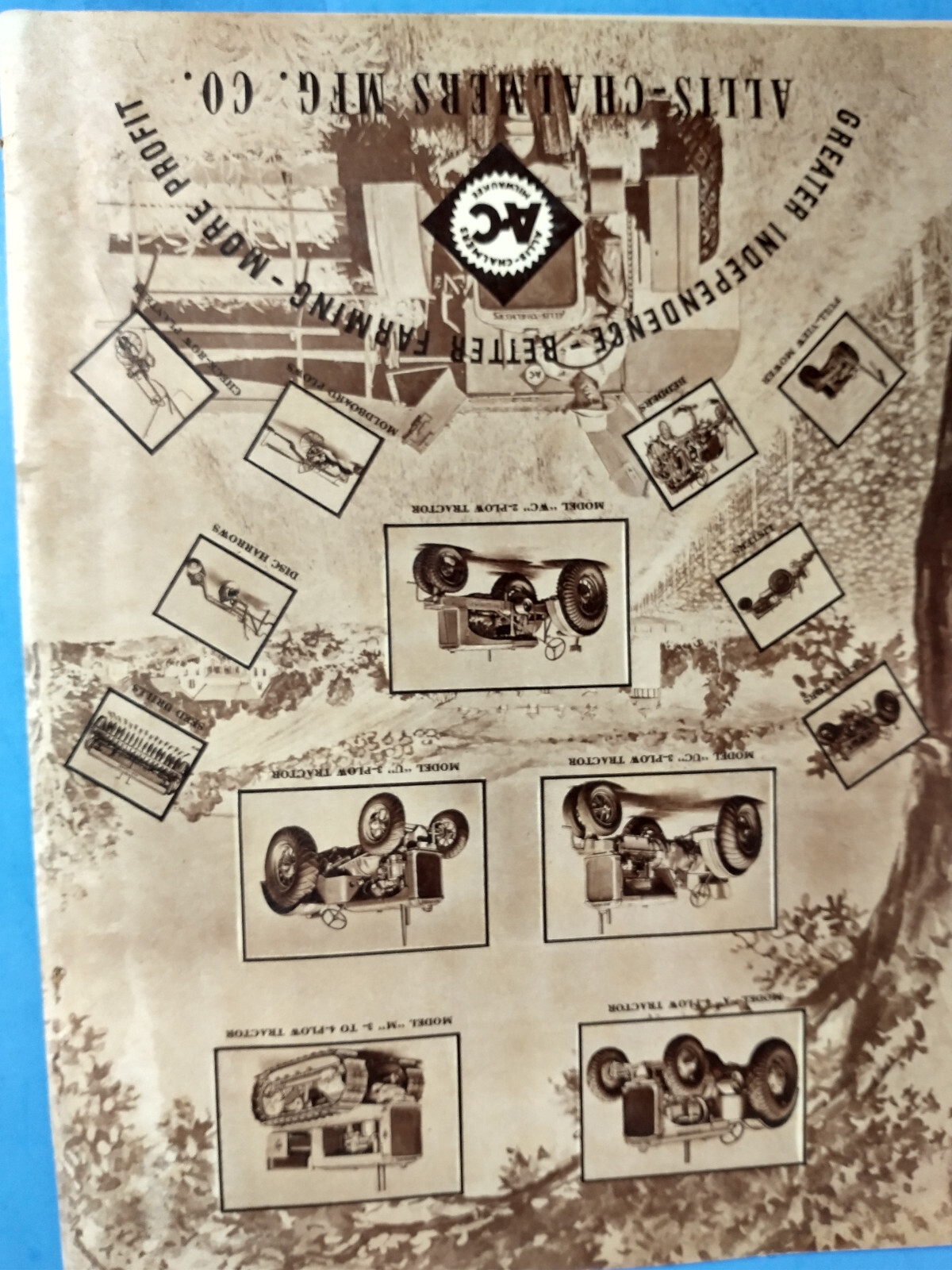 ALLIS CHALMERS ALL CROP HARVESTER TRACTOR BROCHURE ORIGINAL 40 PAGE BOOKLET