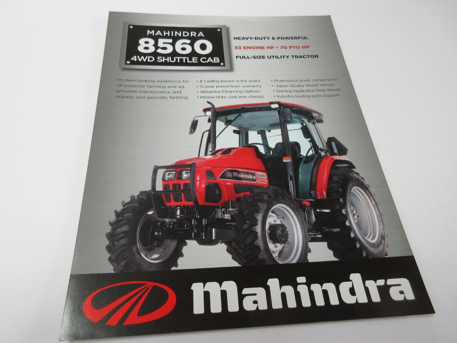 Mahindra 8560 4WD Tractor Brochure 2 Page
