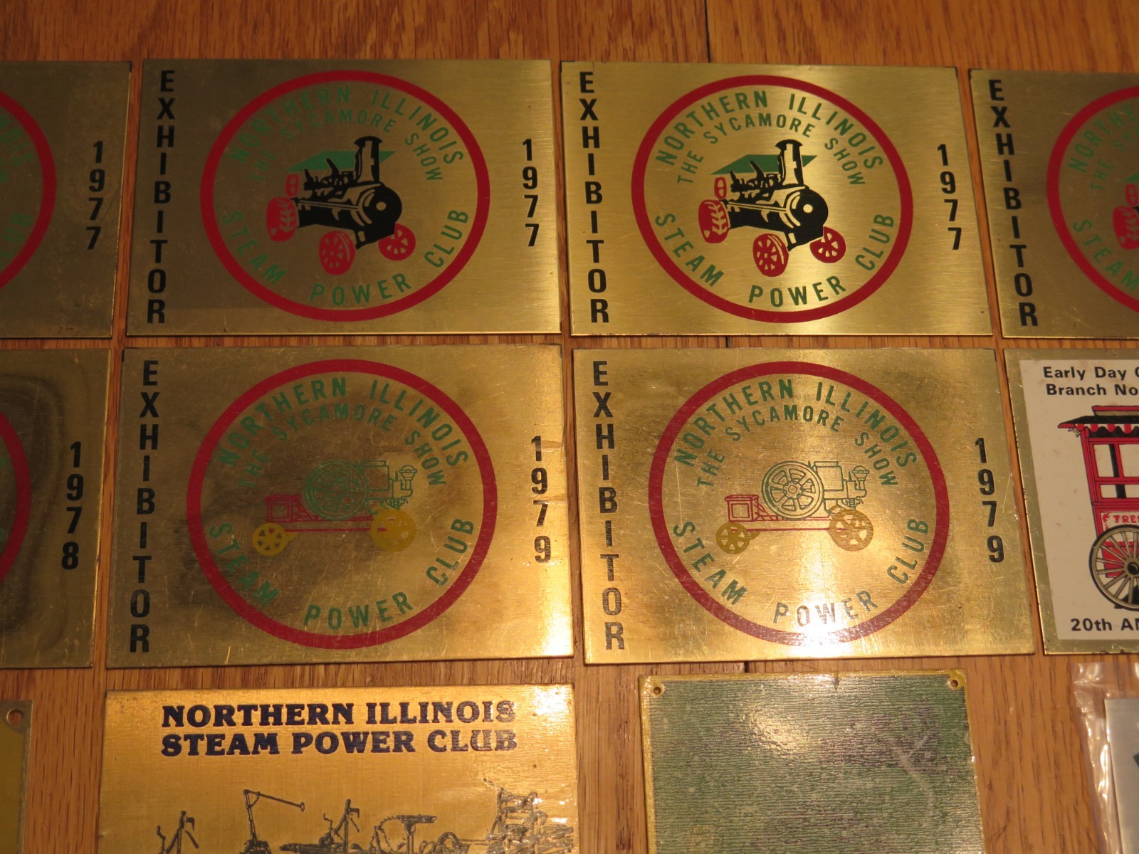Power & Antique Engine Show Exhibitor Plaque Badge Lot Steam Tractor Show VIDEO