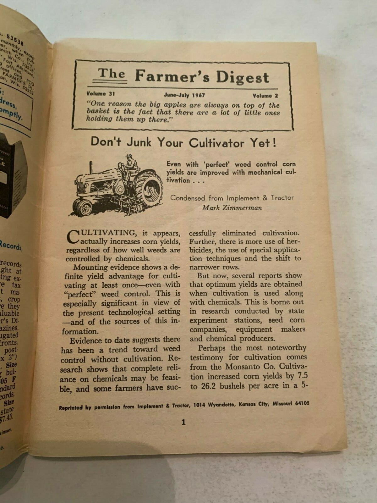 June July 1967 Farmers Digest Magazine Volume 31 Number 2