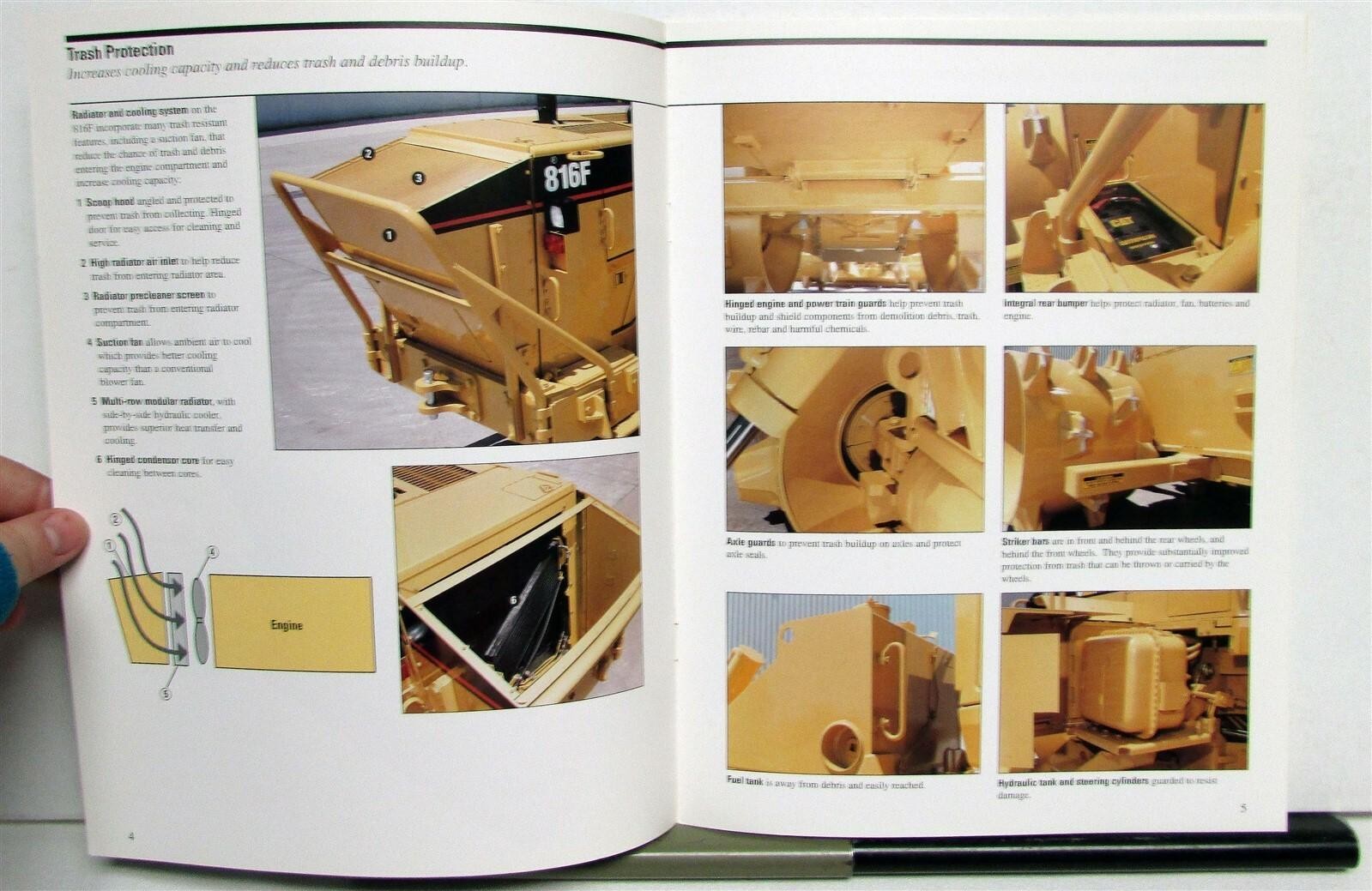 1996 Caterpillar 816F Landfill Compactor Specs Construction Sales Brochure