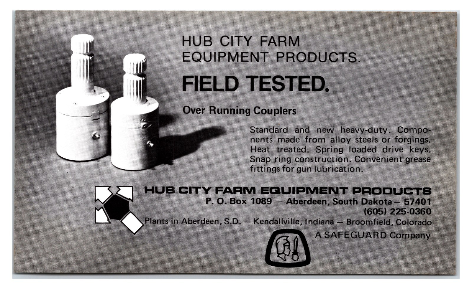 Hub City Farm Equipment Original Print Ad (5in x 3in) -Print Advertisement