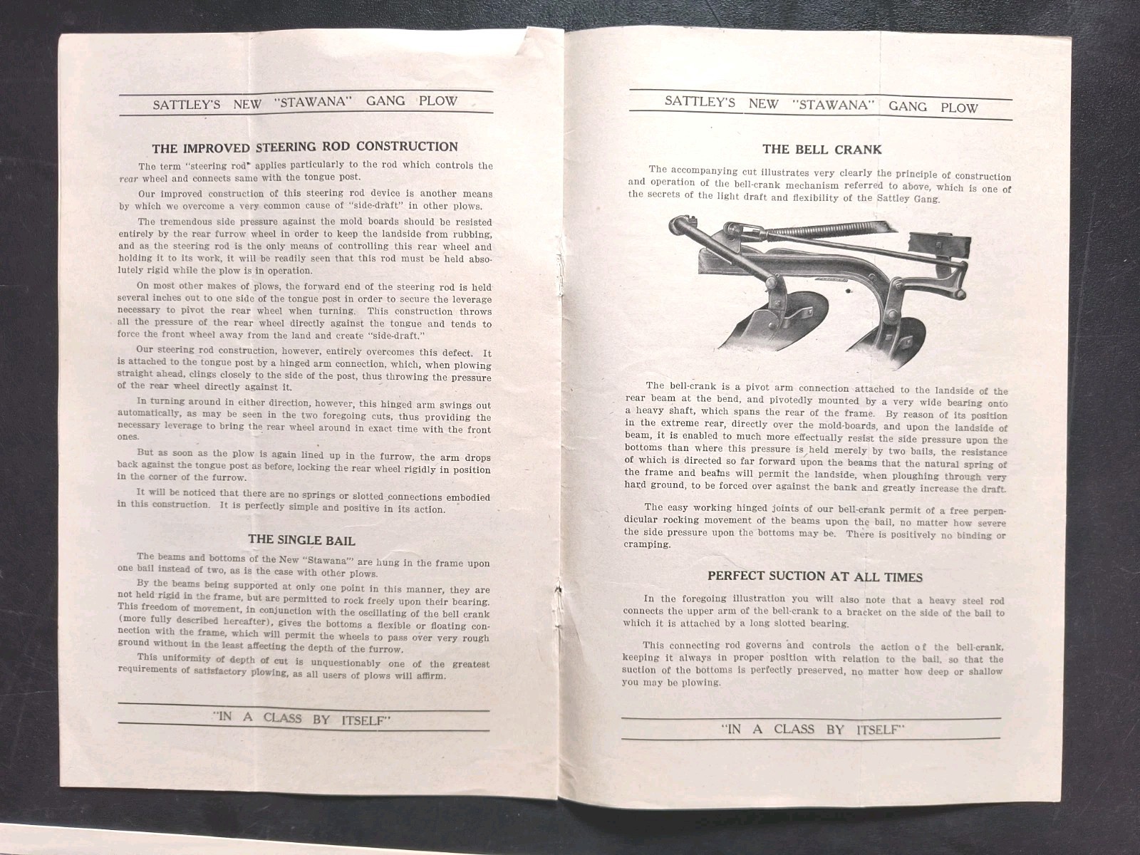 1910s Racine Sattley Farm Plow, Cultivator Lister Sales Brochure Advertising