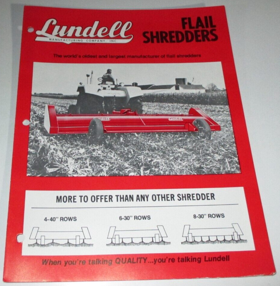 *Lundell 168 804 2004 Flail Shredder Chopper Mower Sales Brochure ORIGINAL!