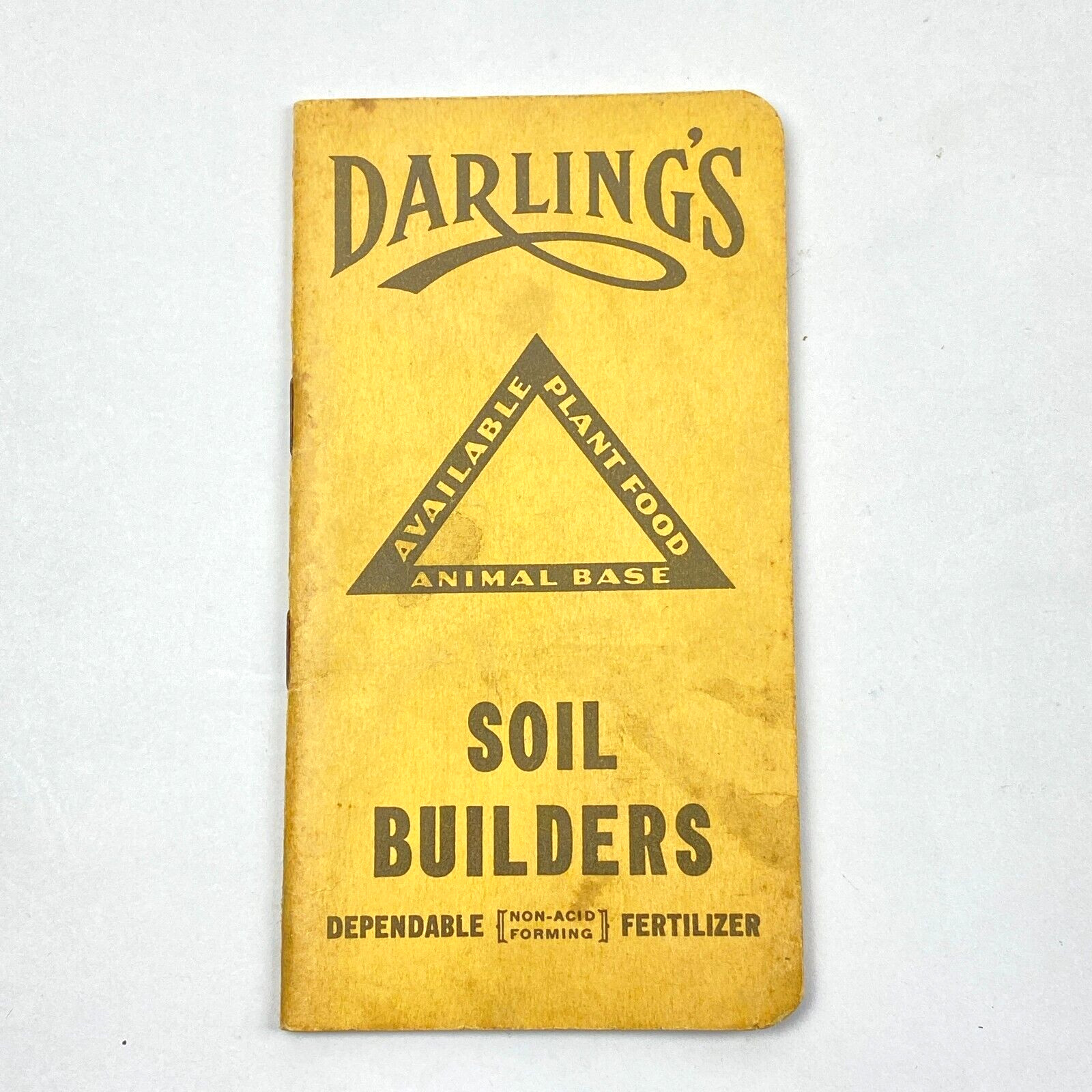 1939 Darling&rsquo;s Soil Builders Note Pad Pocket Calendar Memo Fertilizer US Vintage