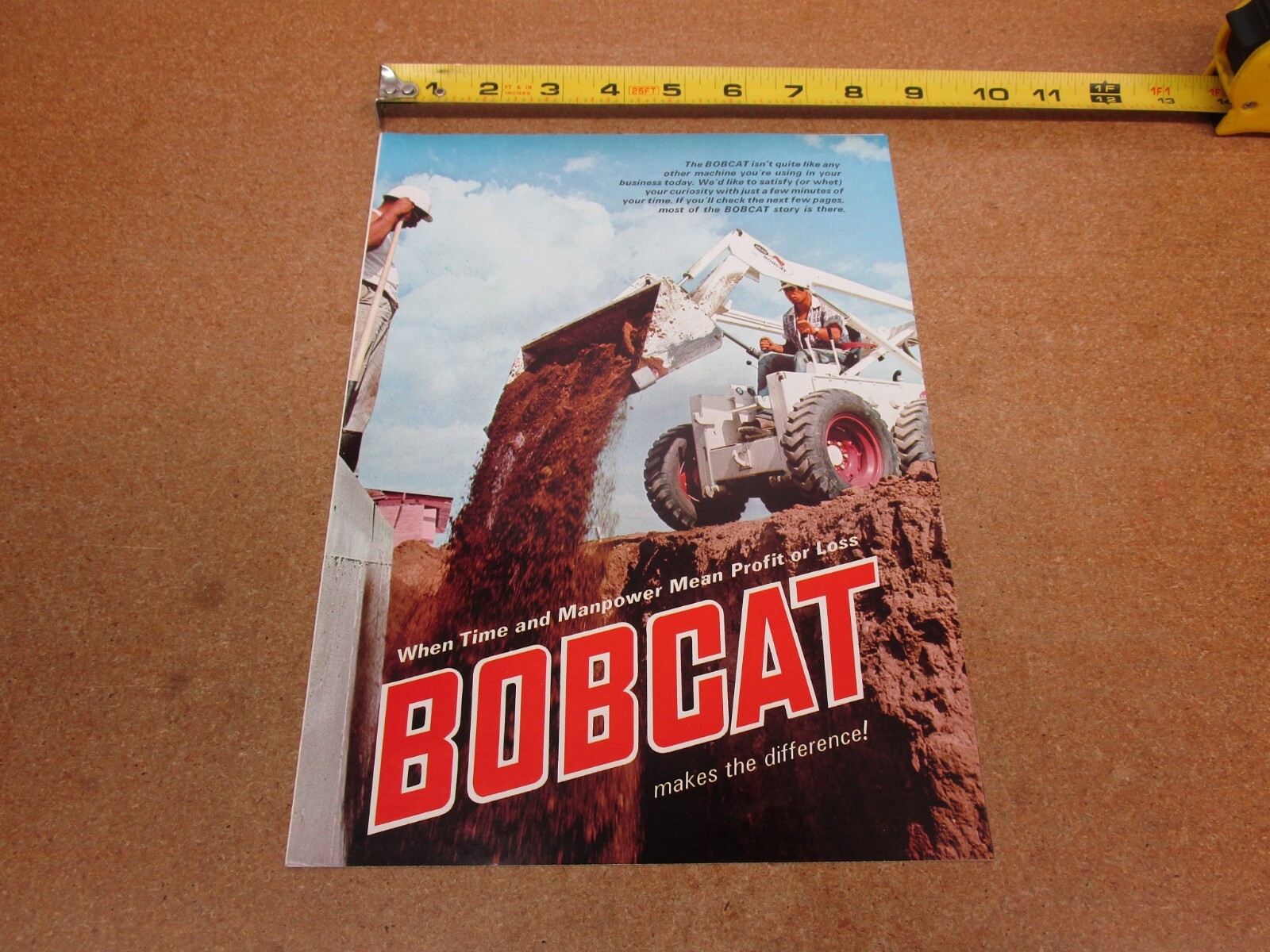 1960&rsquo;s Melroe BOBCAT skid steer loader construction sales brochure 4pg ORIGINAL