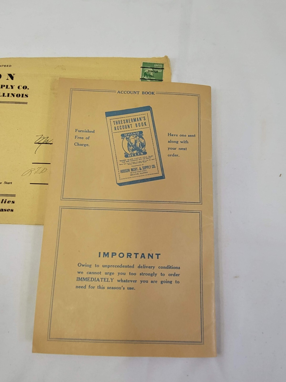 1947 Hudson FARM MACHINERY Thresher CATALOG Vintage Advertising DECATUR Illinois