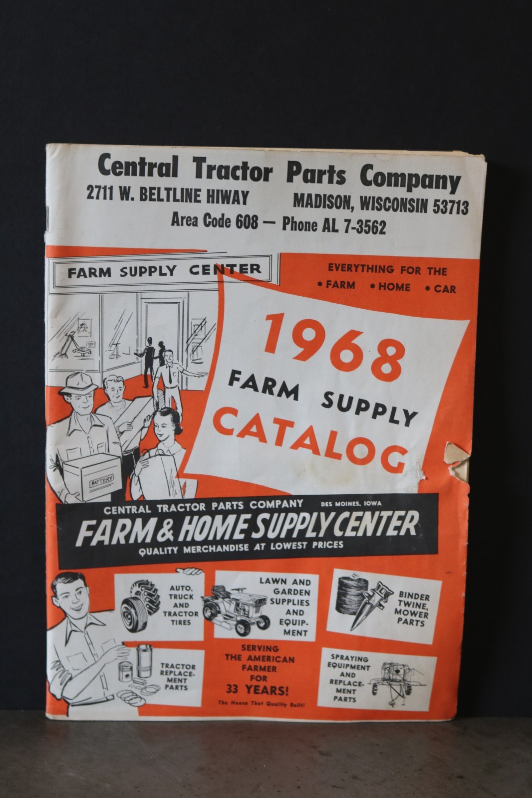 1968 CENTRAL TRACTOR PARTS COMPANY FARM SUPPLY CATALOG