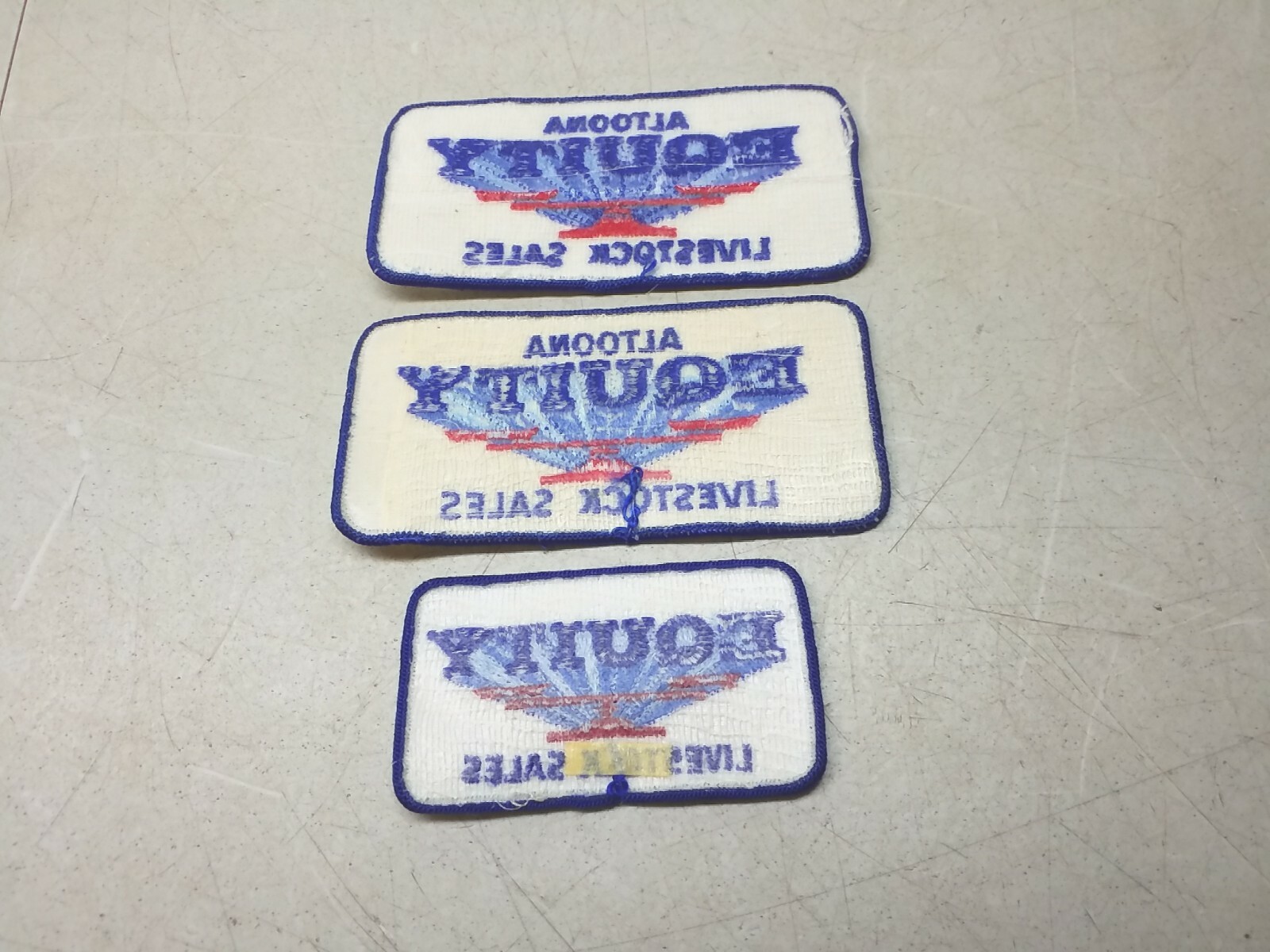 Altoona Equity Livestock Sales Patch Set Of 3 Vintage Wisconsin Cattle Markets