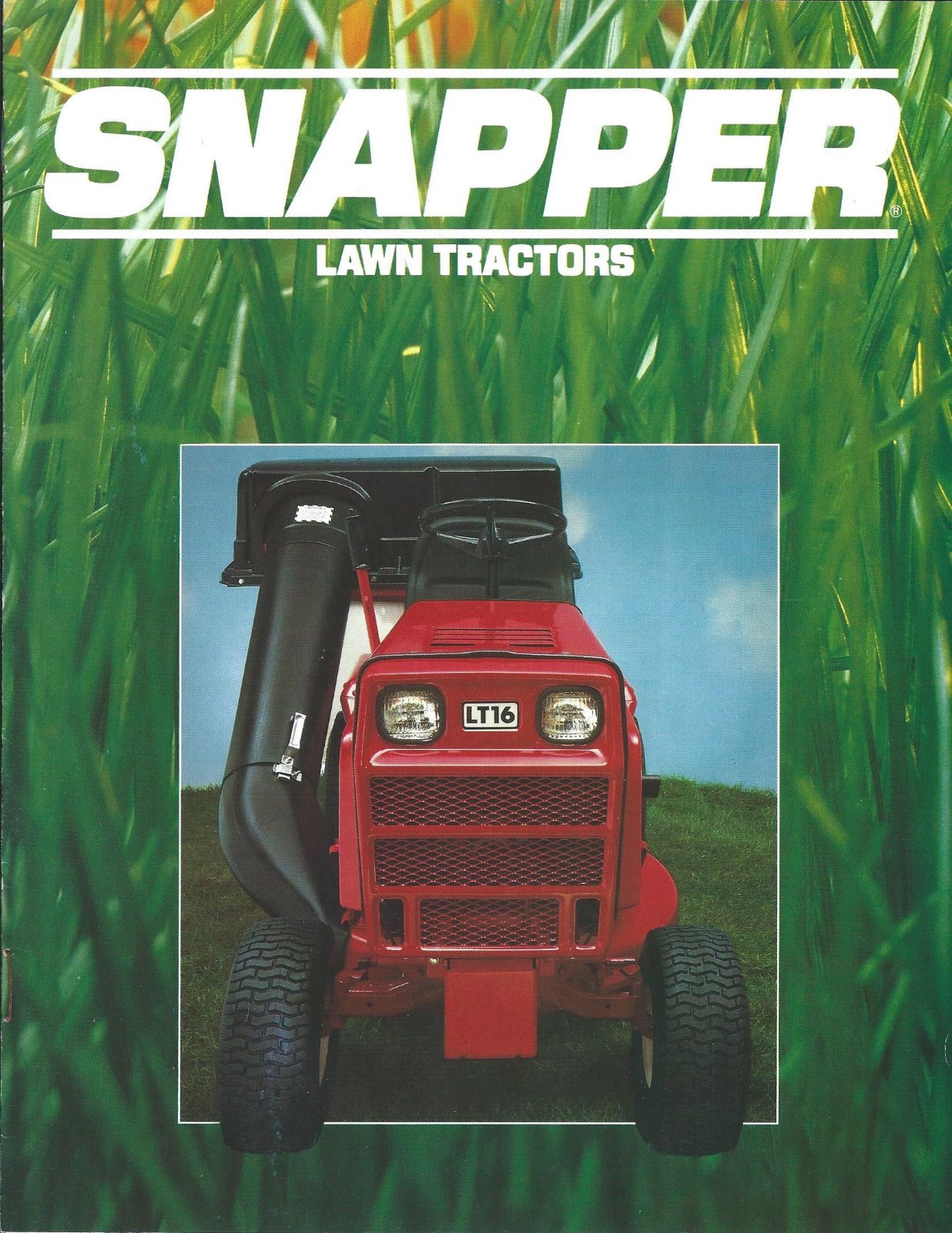 Lawn Tractor Brochure – Snapper – LT11 LT16 – c1980&rsquo;s – LG 16 cover (LG115)