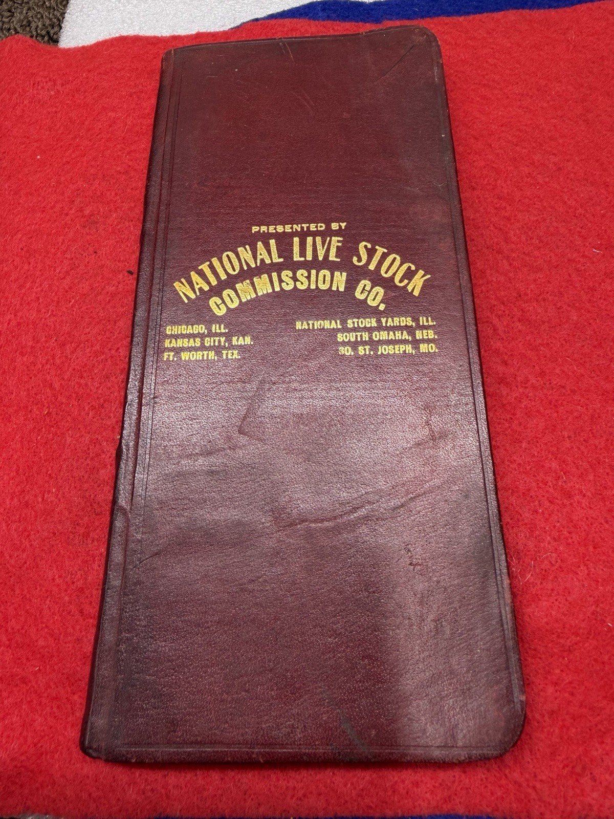 Vintage 1906 Commission Company Leather Bounds Miniature Pocket Note Pad